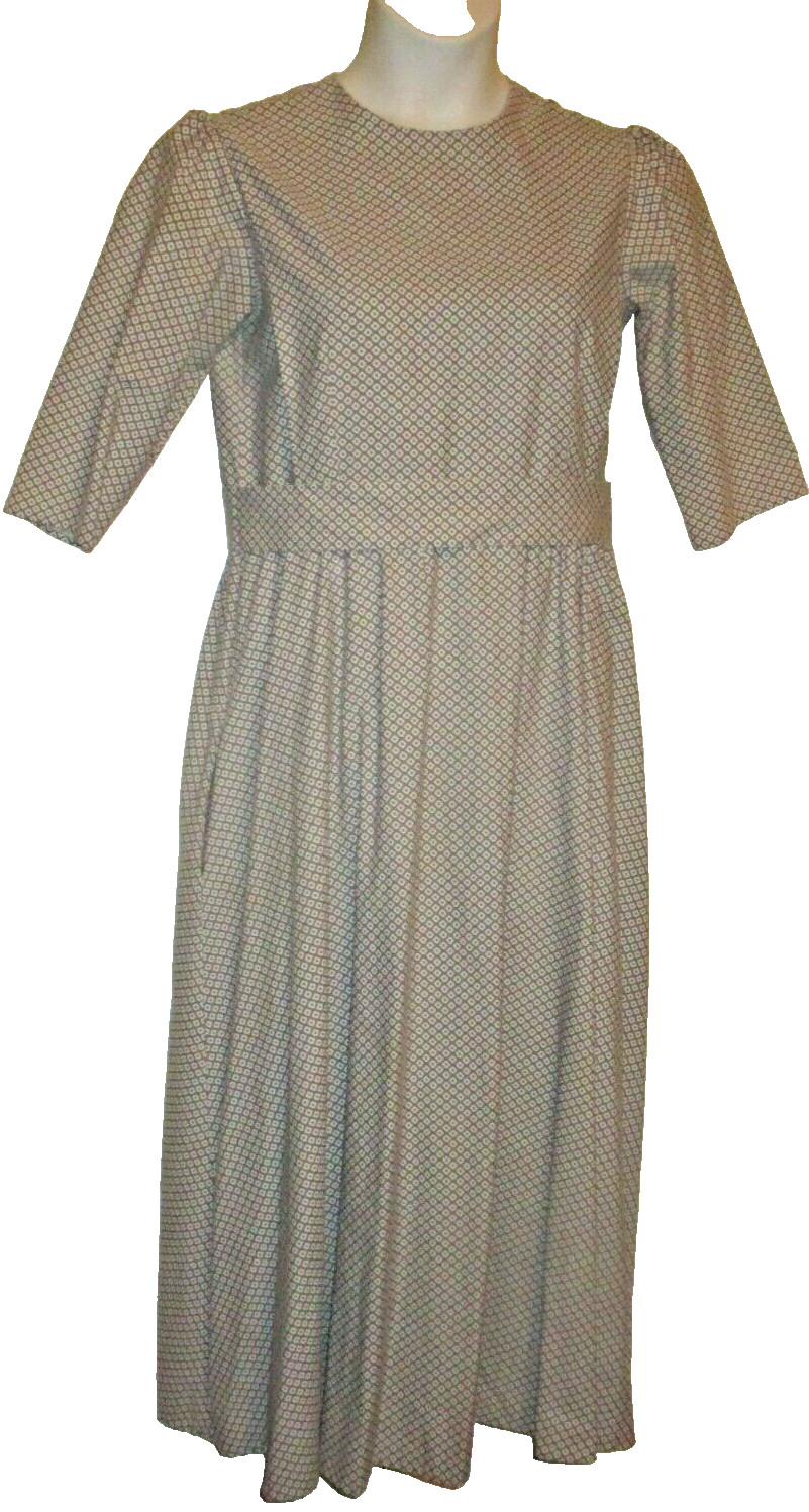 Amish Mennonite Cape Dress Tall Modest Handmade Gray 40″Bust/32″W/50″L