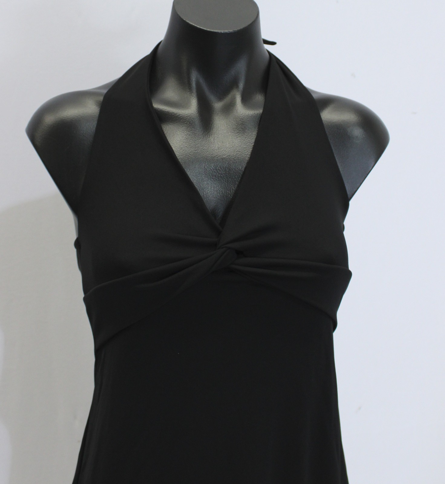 BCBGMAXAZRIA Women’s Petite Halter Neck Sleeveless Mini Dress EH6 Black Size XSP