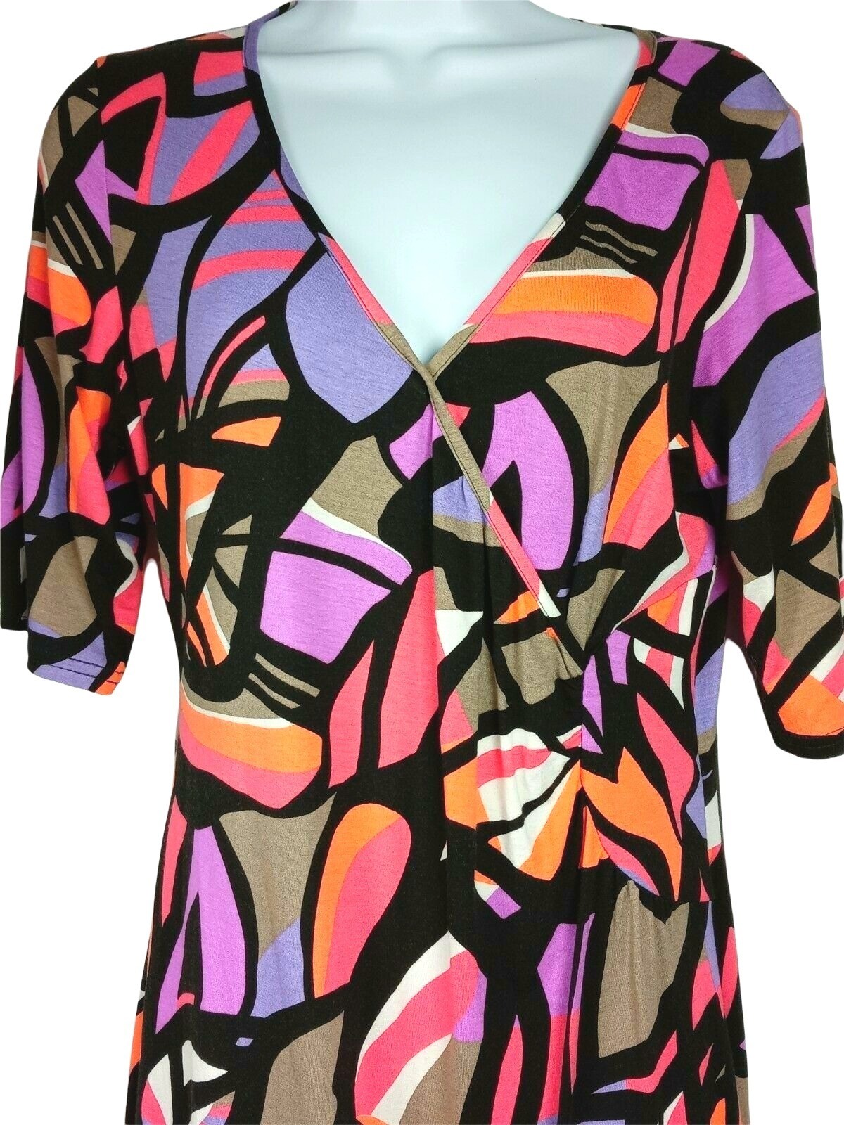 Modern Artistic Casual Chic Dress Size Large Abstract Picasso Style Multicolor