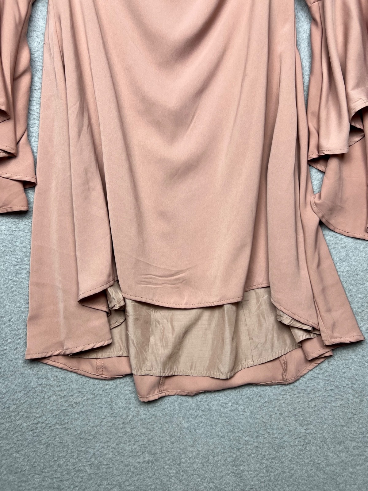 Runaway The Label Off The Shoulder Shift Dress Mauve Size L / 8 Flare Sleeve*