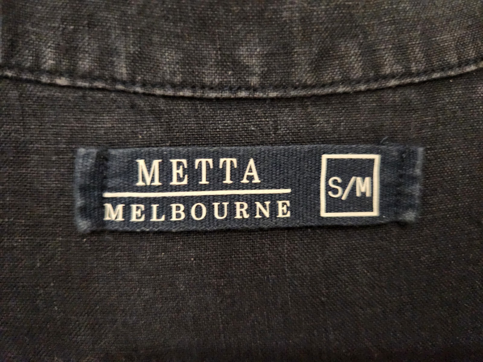 Metta Melbourne Linen Dress Dark Navy Size S, Excellent Condition