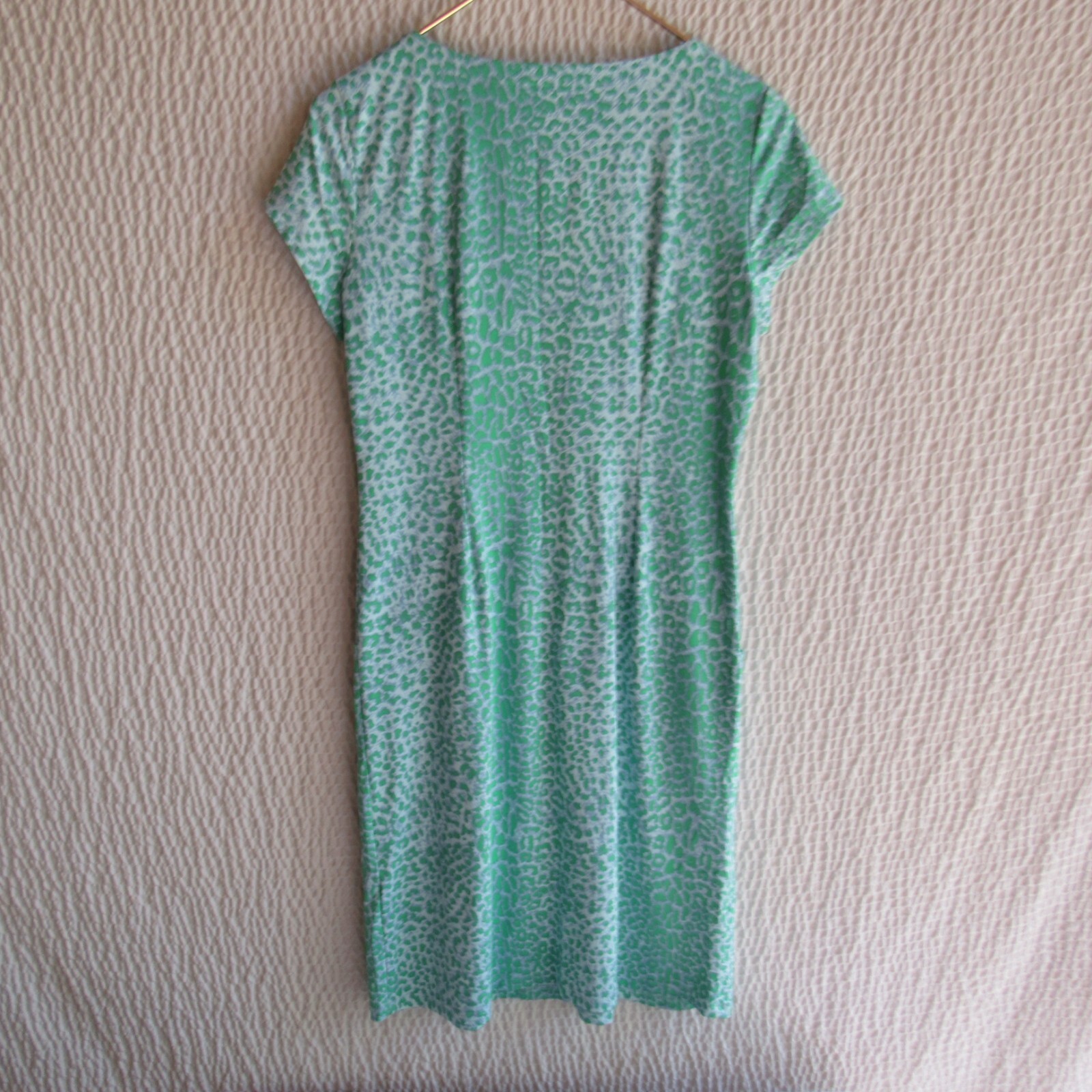 J. McLaughlin Dress M 2 Bundle Blue Green Short Slv Pockets Catalina Cloth