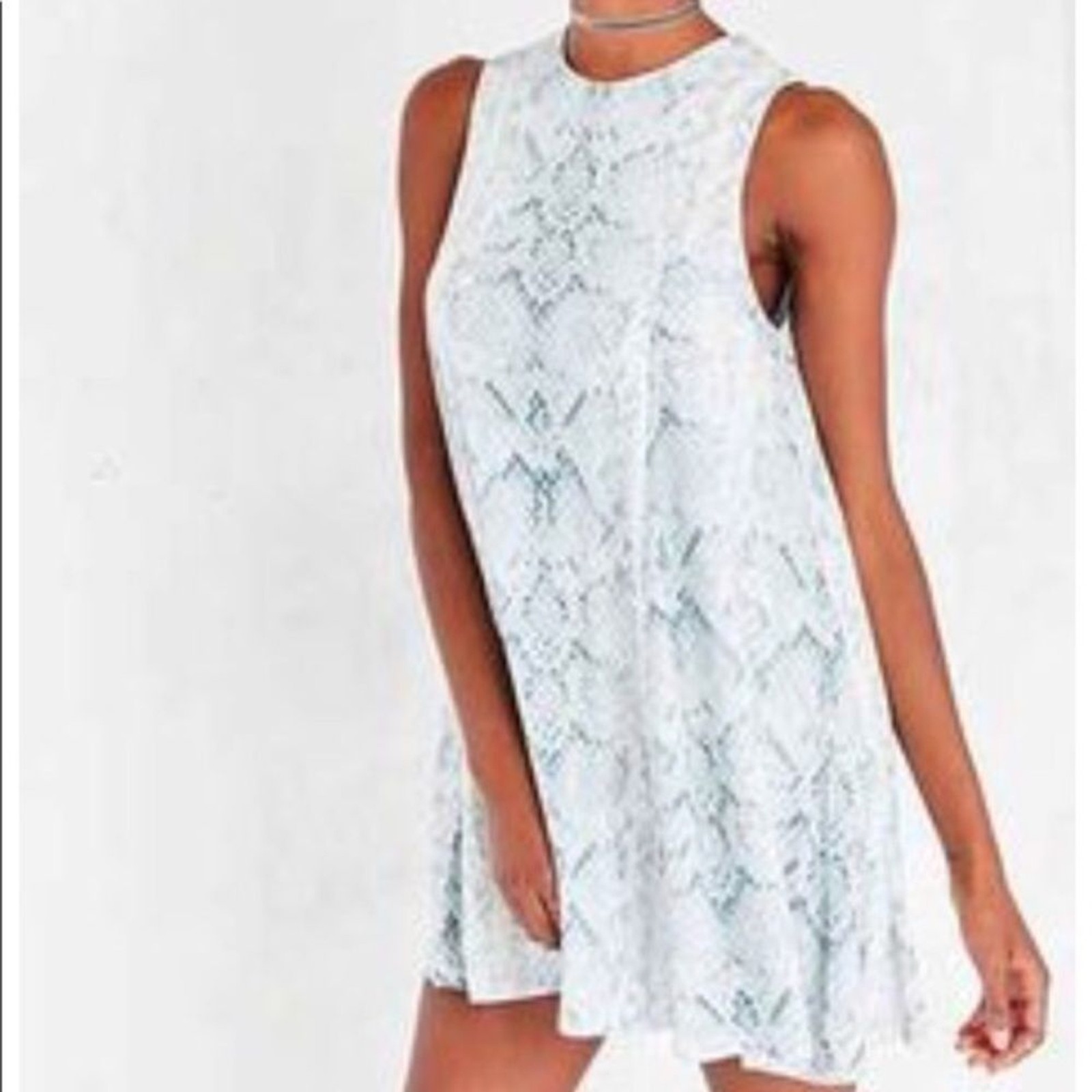 ANTHRO| SILENCE & NOISE PYTHON SNAKE PRINT SWINGY FLOWY A LINE MINI DRESS XS