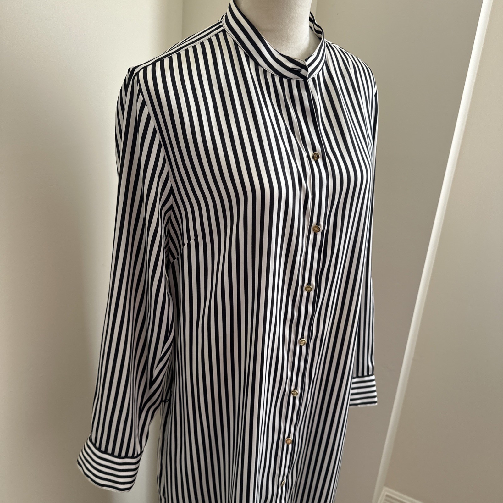 Lauren by Ralph Lauren Striped Bicolor Shirt Dress. Sz 14. See pics.