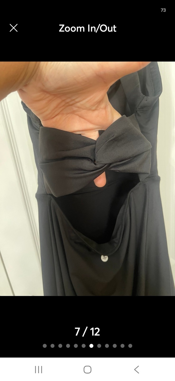 Halara SoftlyZero Airy U Neck 2-in-1 Pocket Mini Active Dress Medium Black