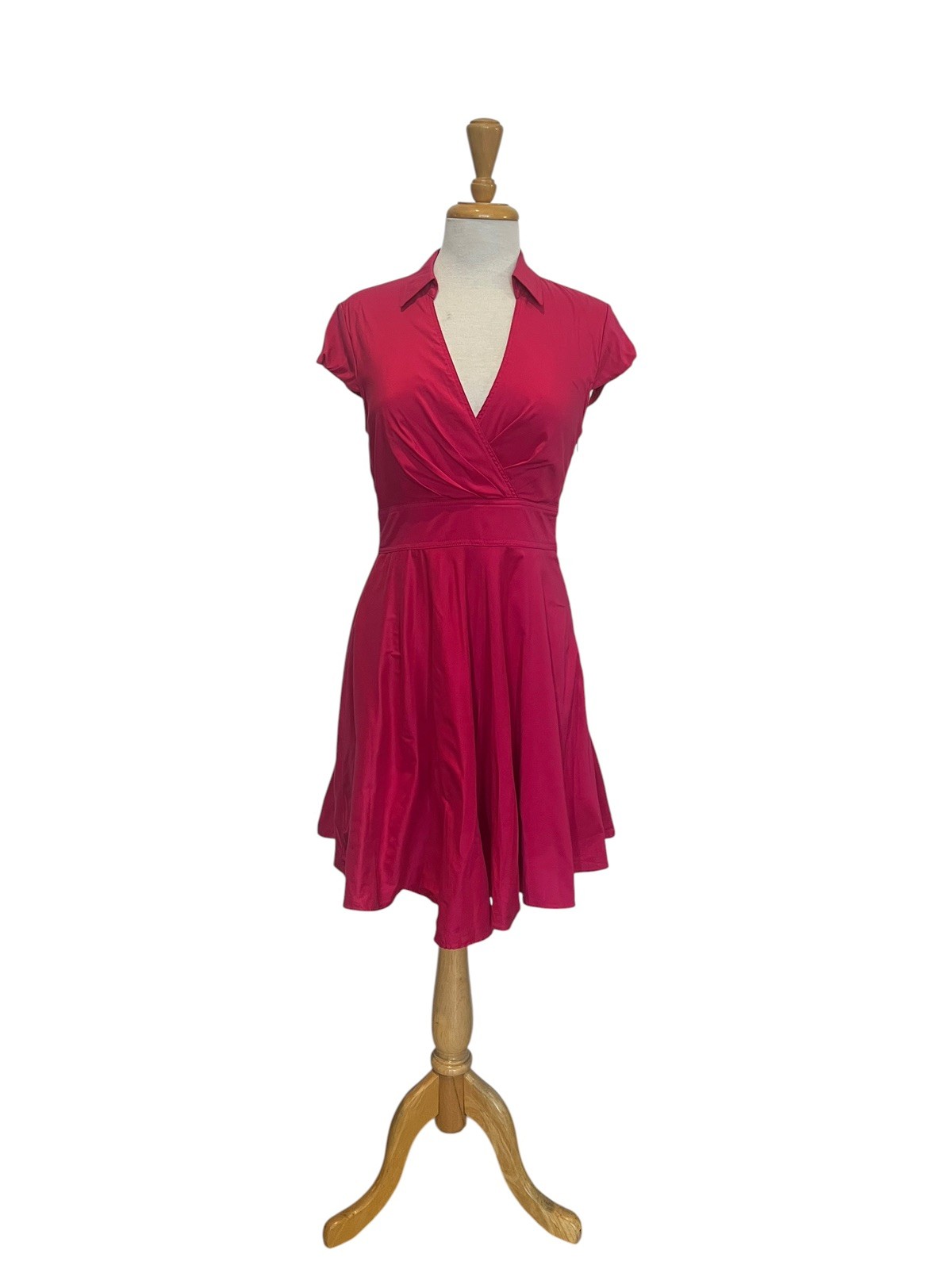 Betsey Johnson Pink Wrap Dress | 70% Cotton | Size 6 | Fit & Flare Dress