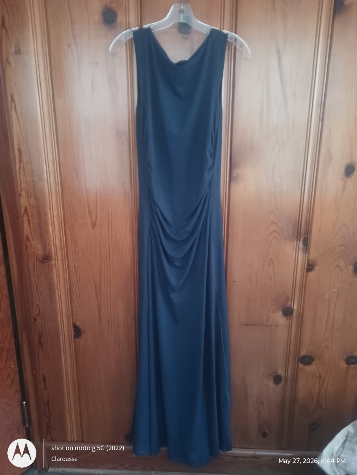 Women’s Sleeveless Dress Size Medium Navy Blue With Scoop Neckline
