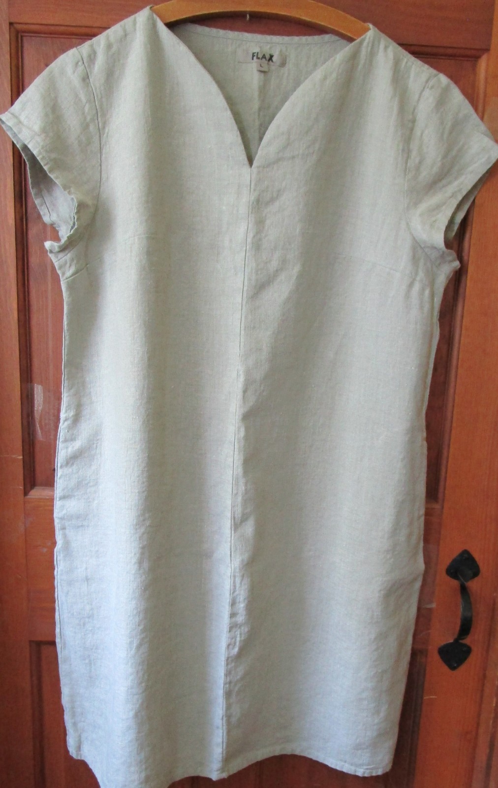 FLAX Designs Linen Centered Dress 1G NWT