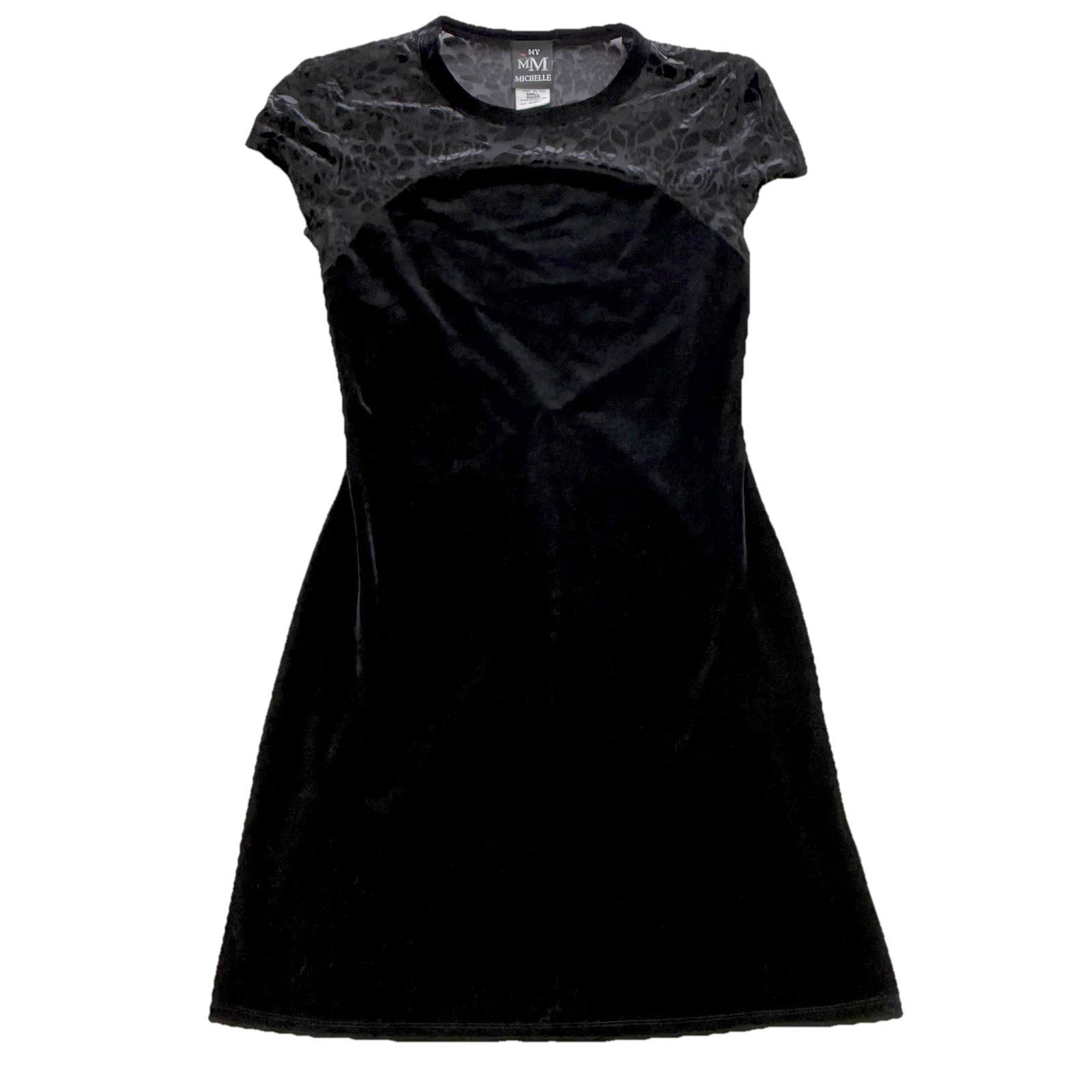 Vtg My Michelle Cocktail Dress Small Crushed Velvet Whimsygoth Fairy Grunge Y2K