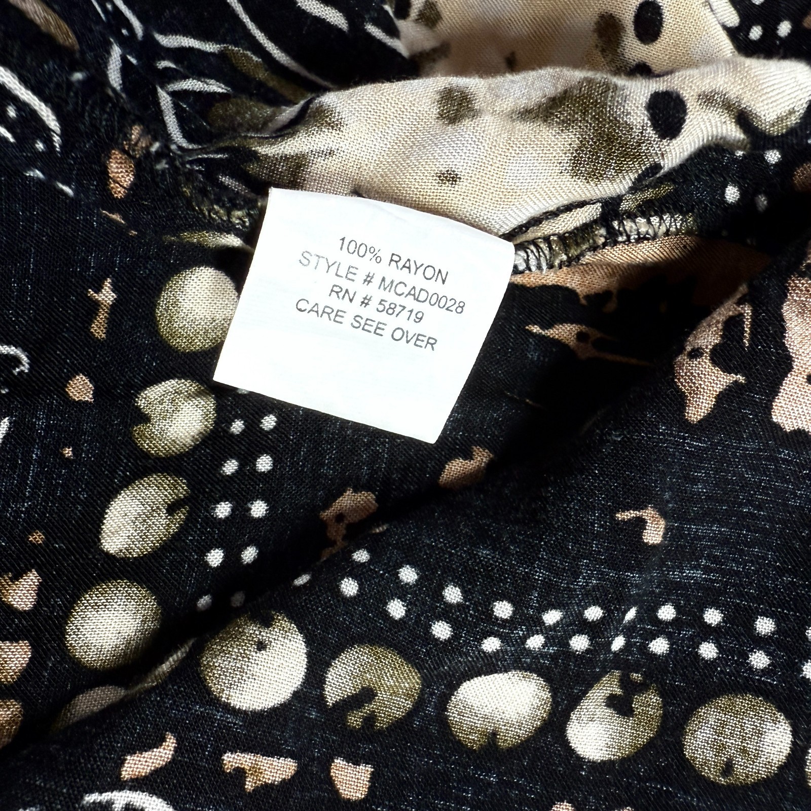 Elementz Multicolor Size L Boho Tribal Gothic Dark Rayon Drawstring Midi Dress