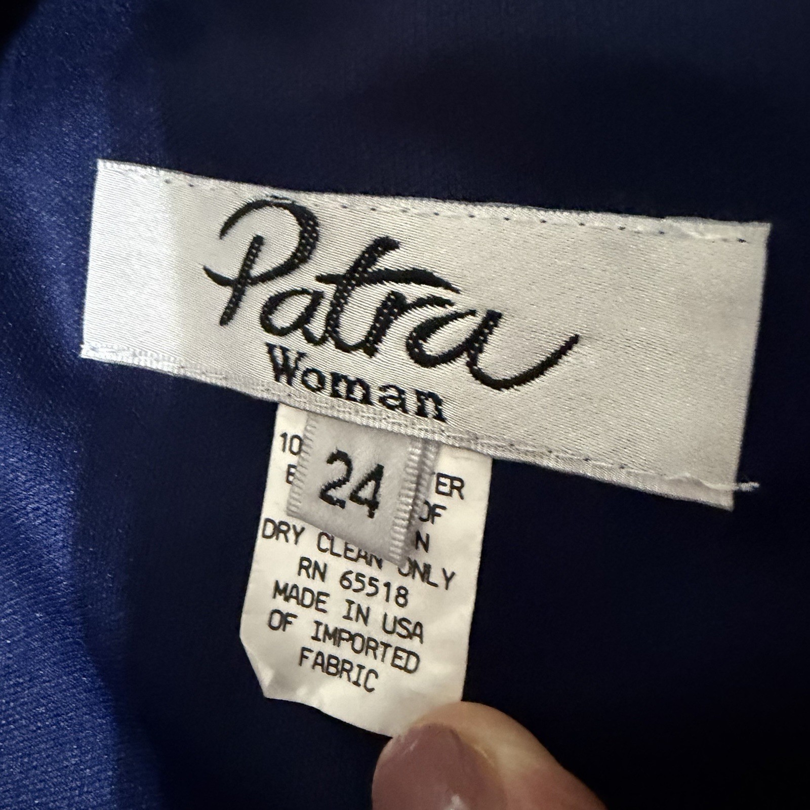 Patra 80s 90s Blue Chiffon Sleeveless Dress Jacket Set 24W Formal Bead Glam USA