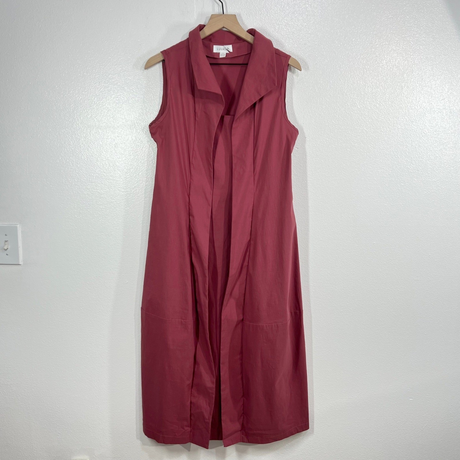 LUUKAA Sculptural Vest Meets Dress Size US 10 Dry Rose Lagenlook Avant Garde