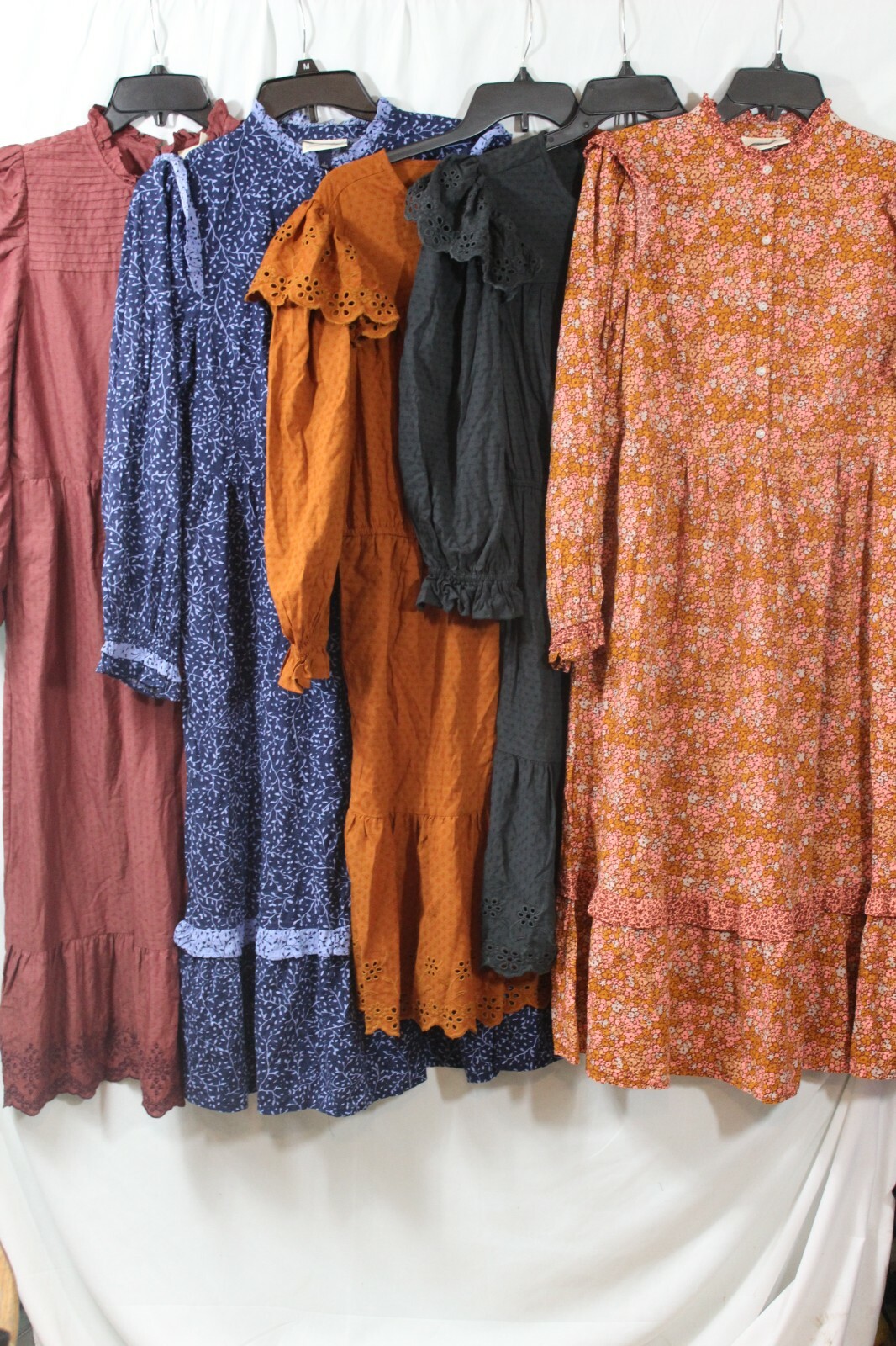 Universal Threads Prairie Style Blue/Brown/Orange Fall Dress Sizes XS-XXL (B333