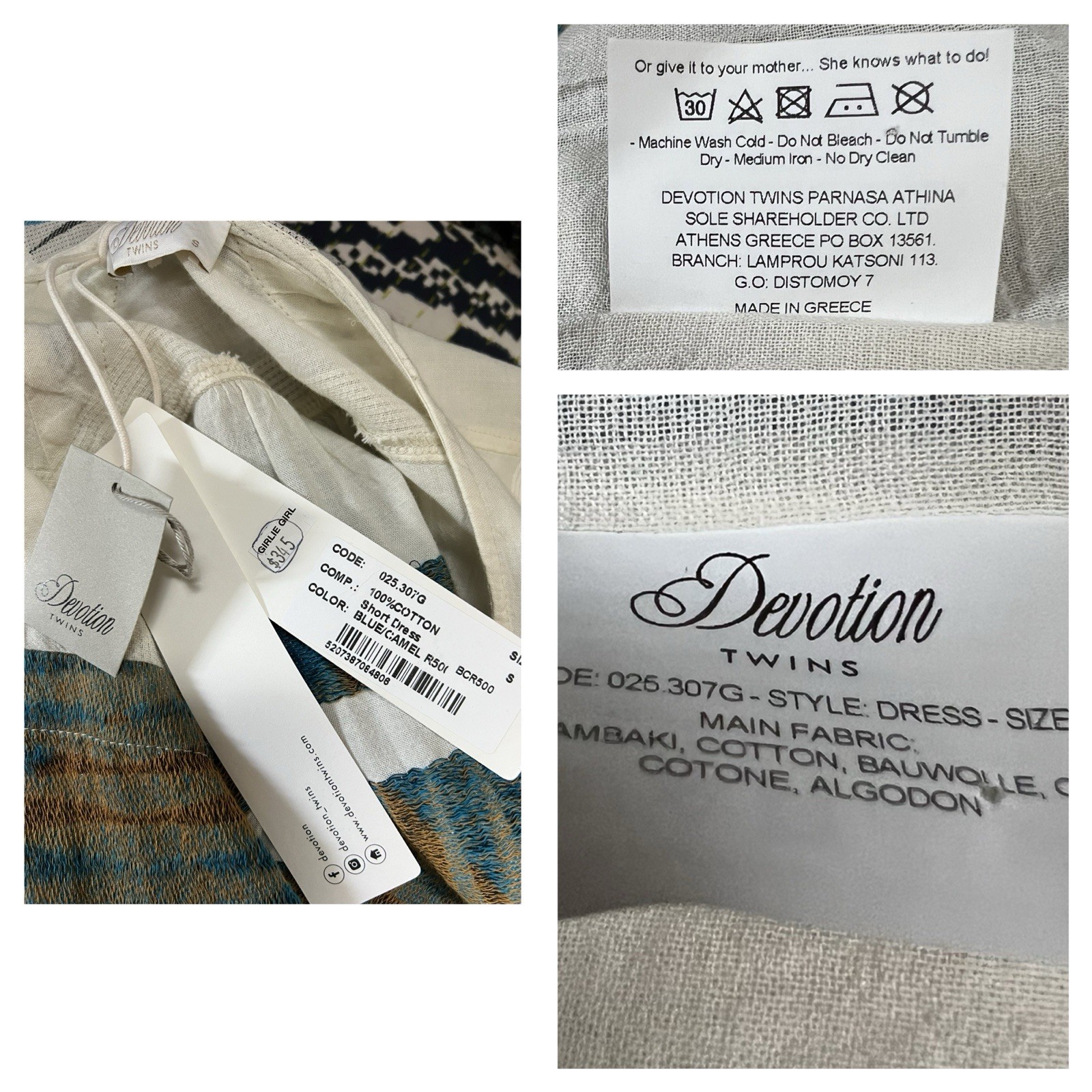 Devotion Twins Pandora Bohemian Boho White Wrap Dress S