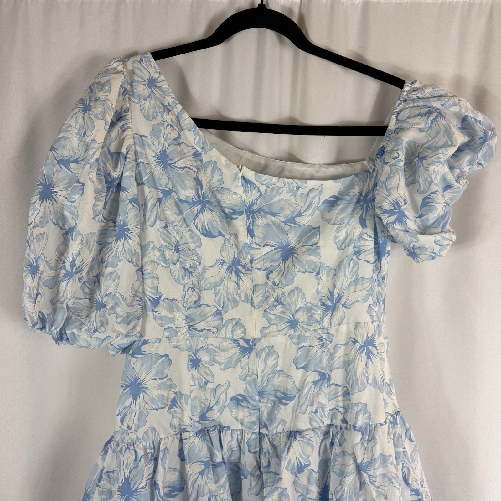 HELLO MOLLY LADYLIKE ETIQUETTE MINI DRESS floral white, light blue Size: M