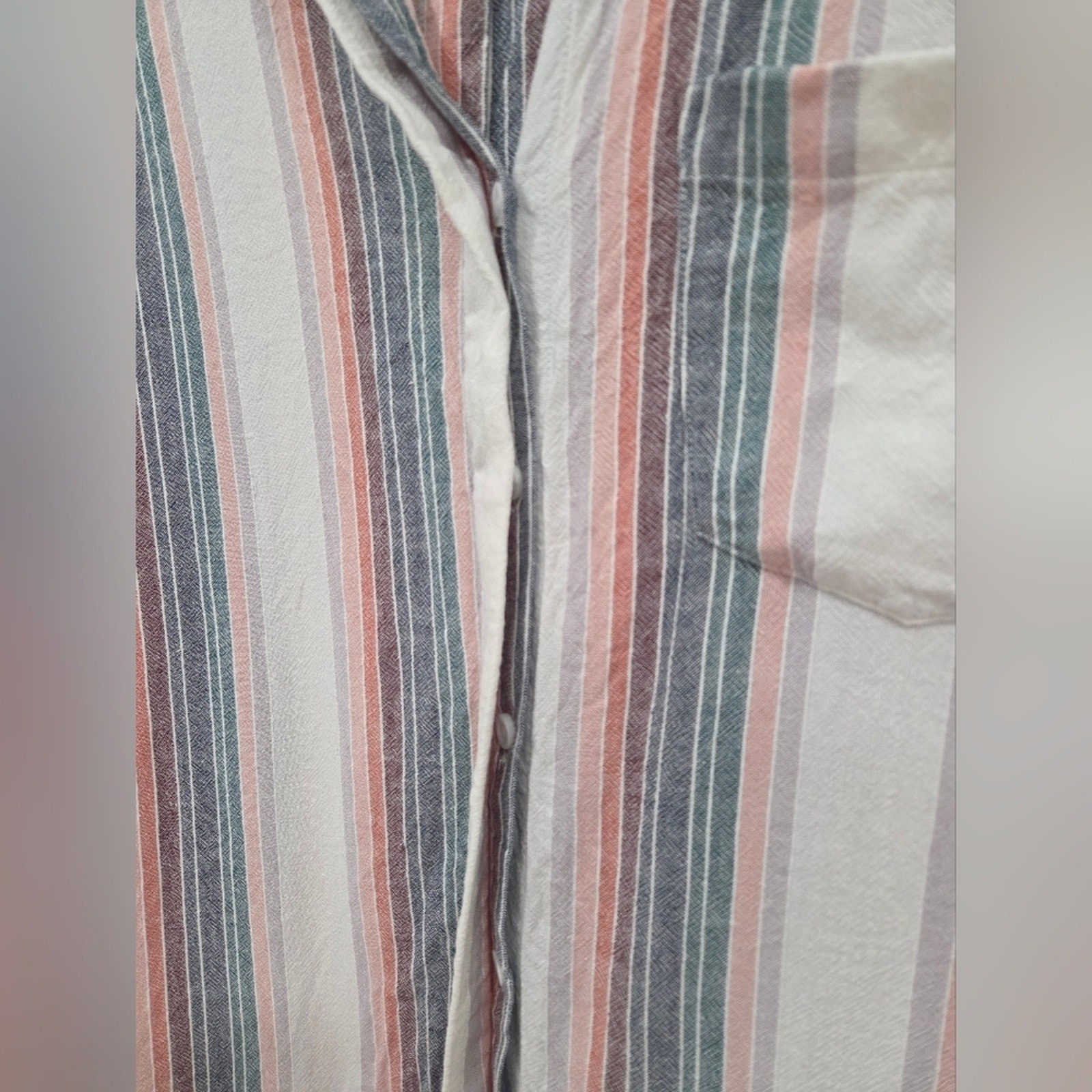 Cloth & Stone Multicolor Striped Mini Dress large
