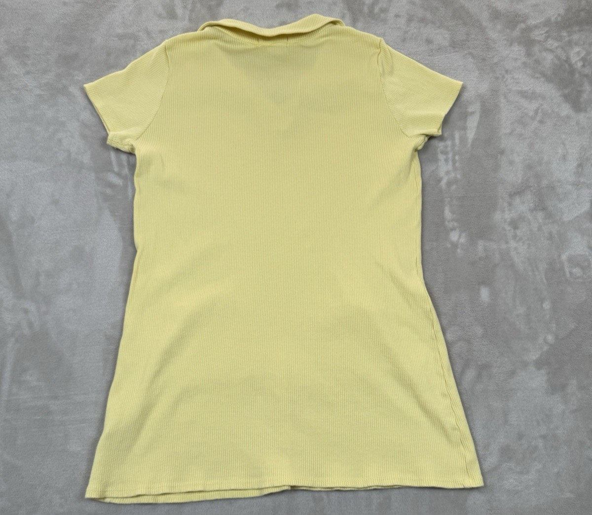 Altar’d State Medium Yellow Mini Short Sleeve T-Shirt Pocket V Neck Dress