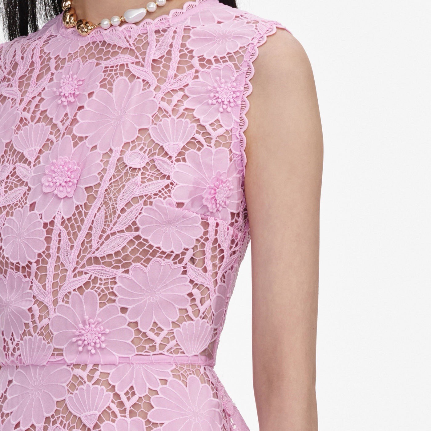 self portrait PINK LACE MINI DRESS Size US 2 UK 6 $ 560