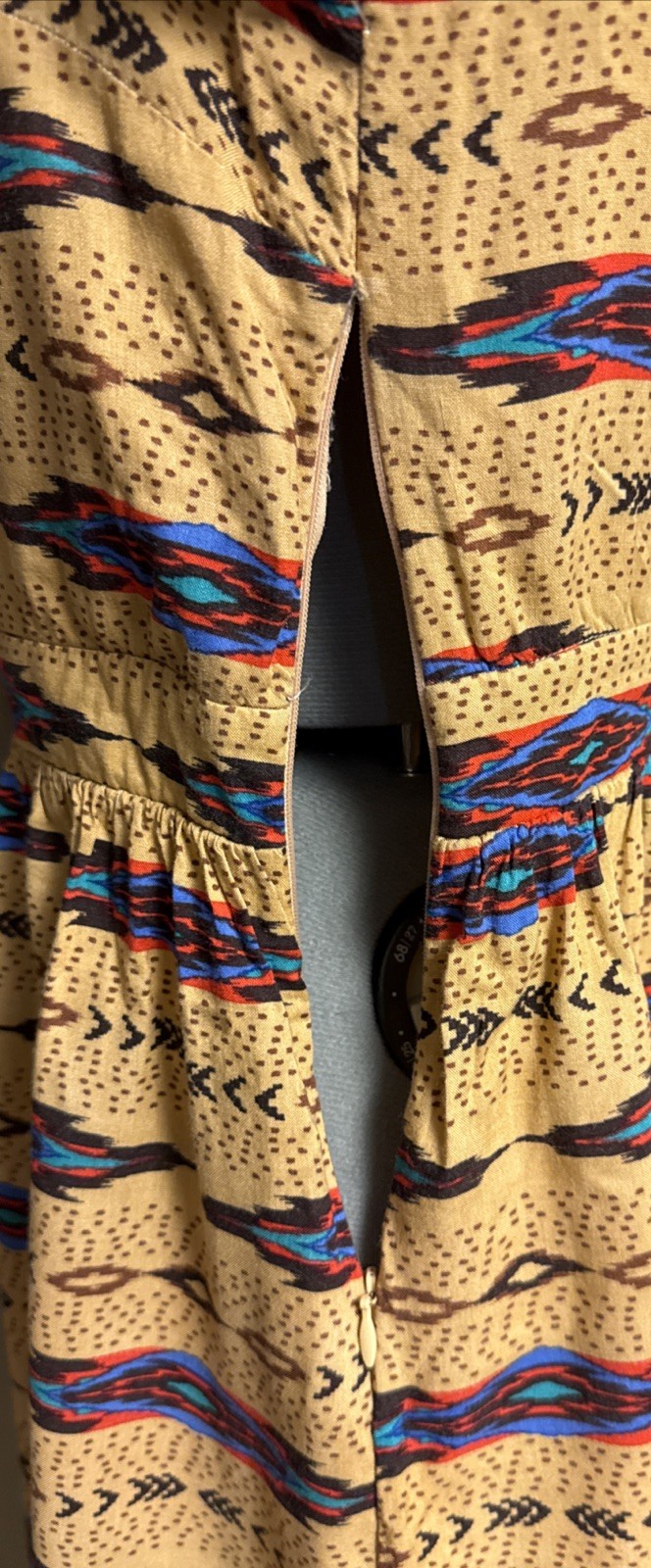 Freeway Vntg Boho Dress Side Zip Size S Style#8418A Pit To Pit 17.5”L 34”anthrop