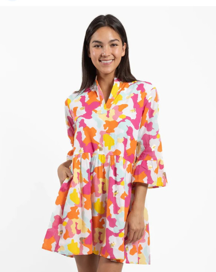 Jude Connally Faith Swing Dress Women’s Sz Medium Spring Party Camo summer boho