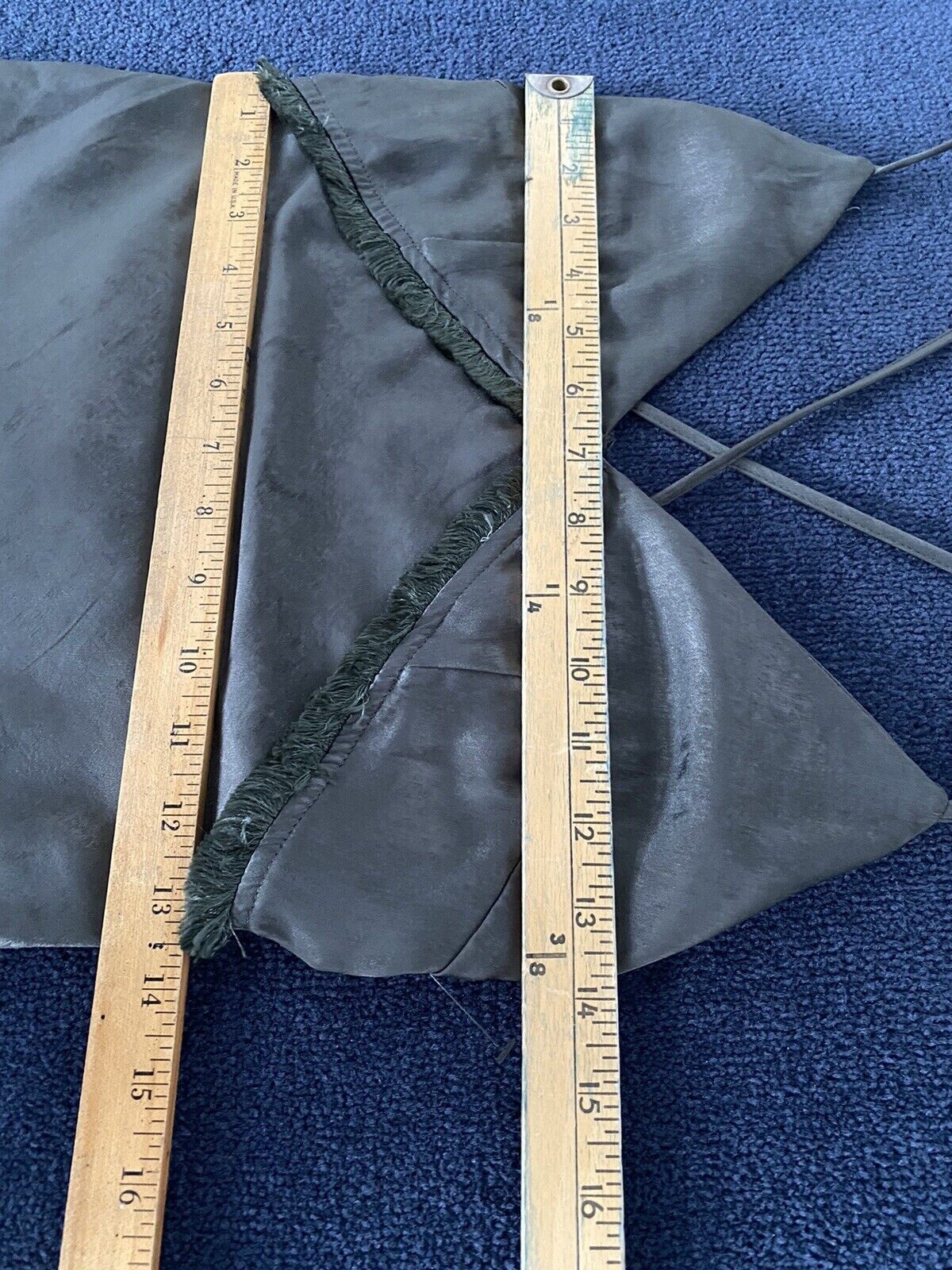 LULUS Olive Green Shiny Satin Slip Mini Dress Small Sexy Vintage Y2K 90s Holiday