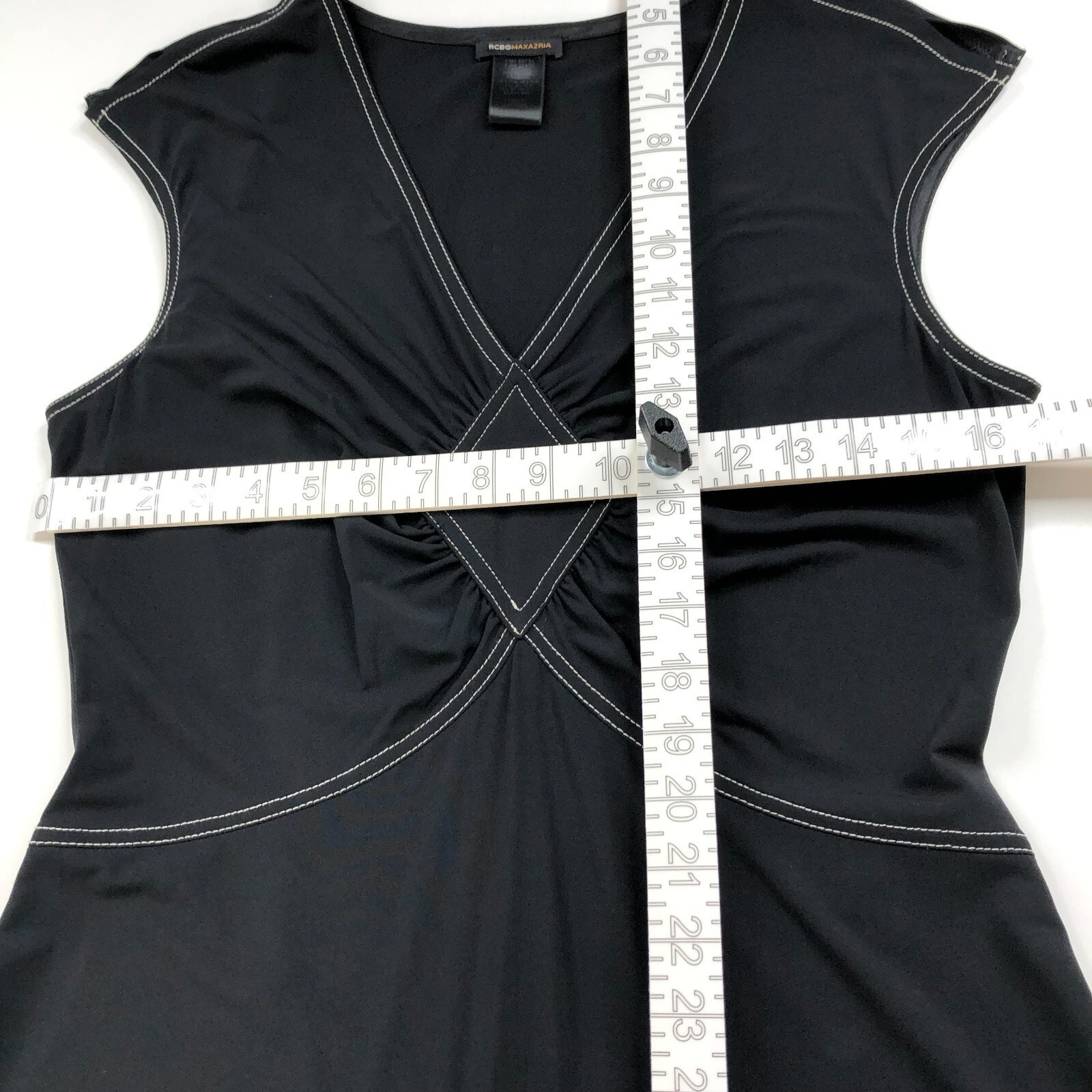 BCBG Maxazria Large Cinch A-Line Below Knee Length Dress Lightweight Black