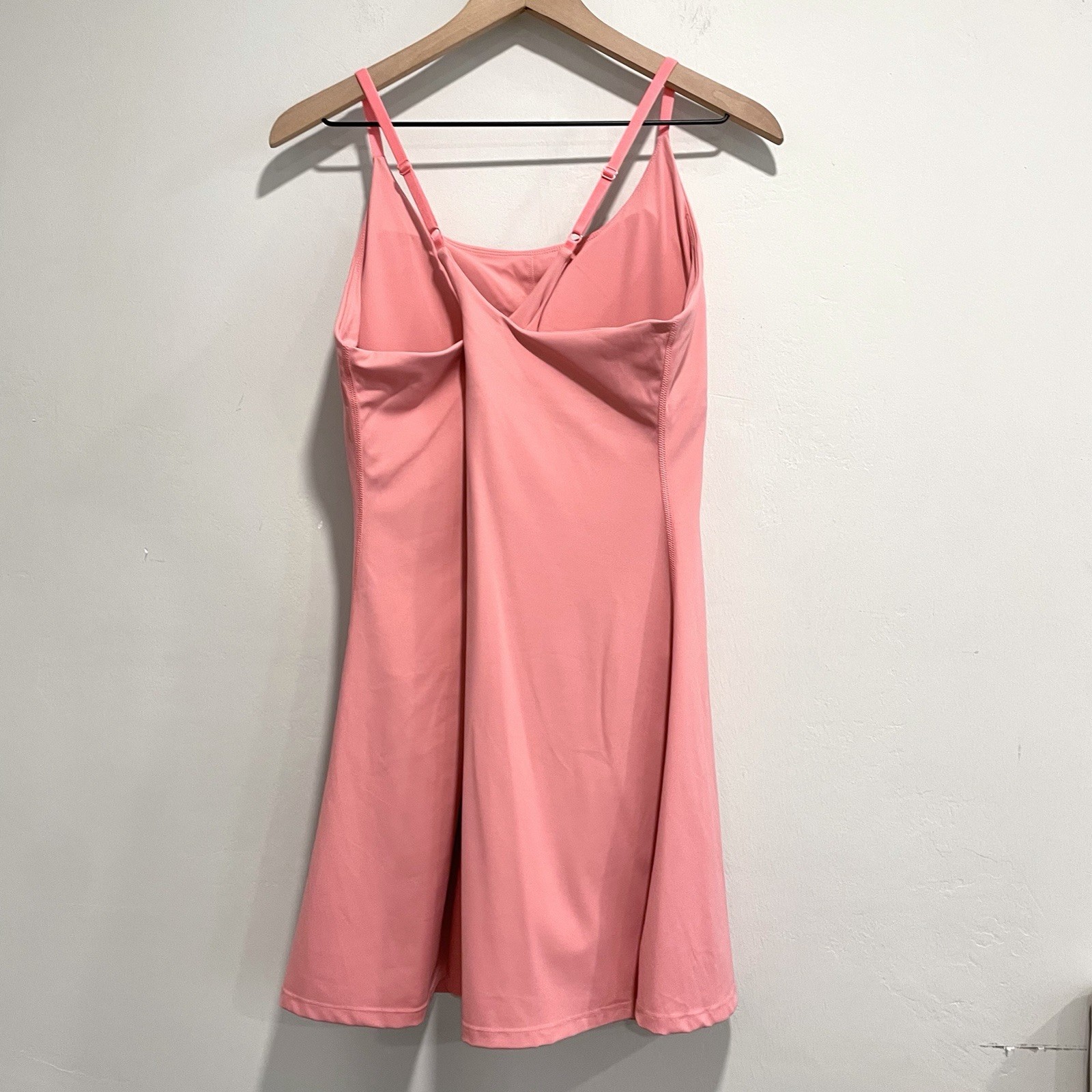 Women’s XL Crossback Strap Shorts Lined Padded Athletic Dress Pink