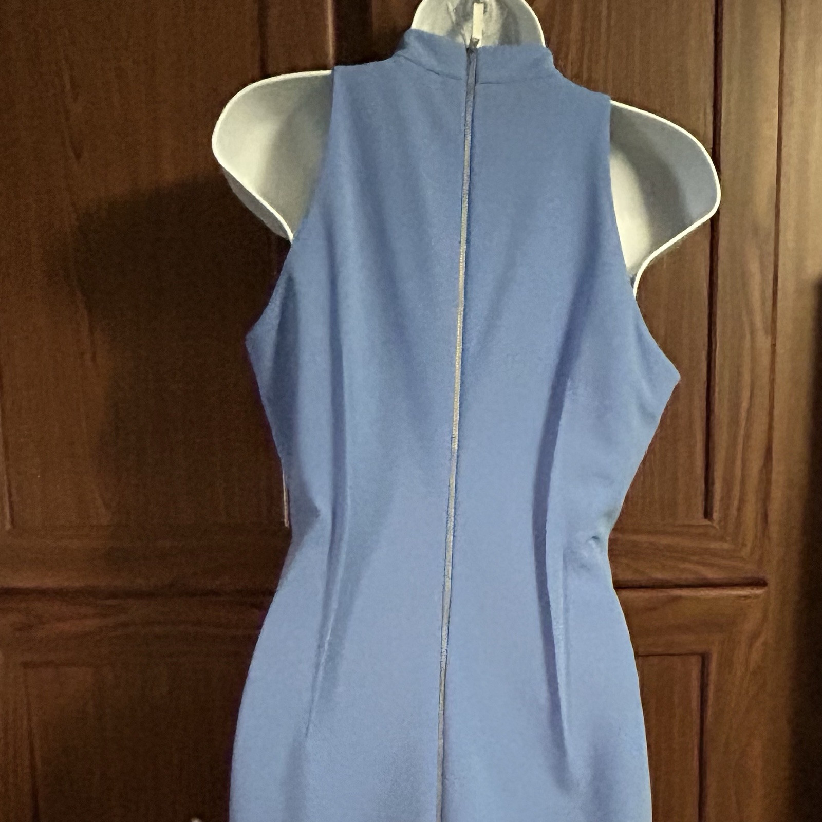 Antonio Melani Sleeveless Blue Turtle Neck Back Zipper Dress Size 4