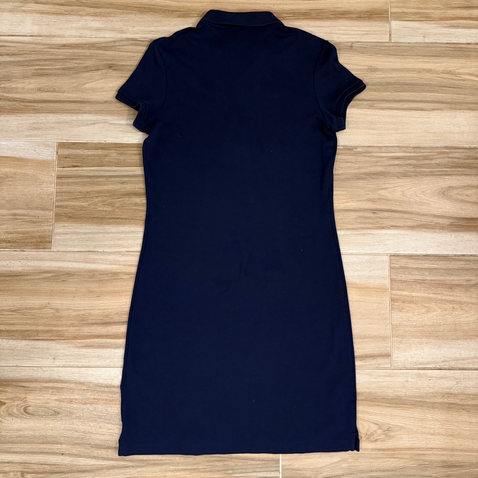 Vintage Polo Ralph Lauren Mini Polo Dress Navy Pique Knit Preppy Size Medium