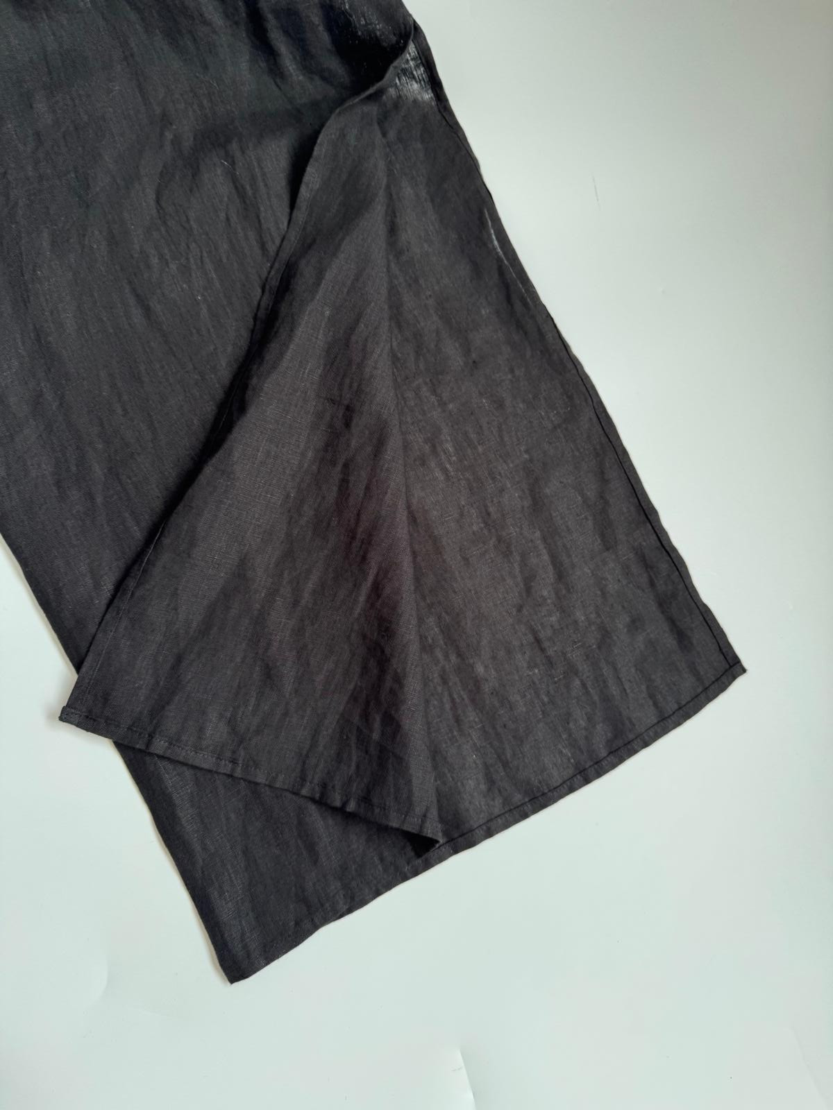 SEAFOLLY Black Linen Cut Out Wide Strappy Jumpsuit With Leg Slits S Small £190