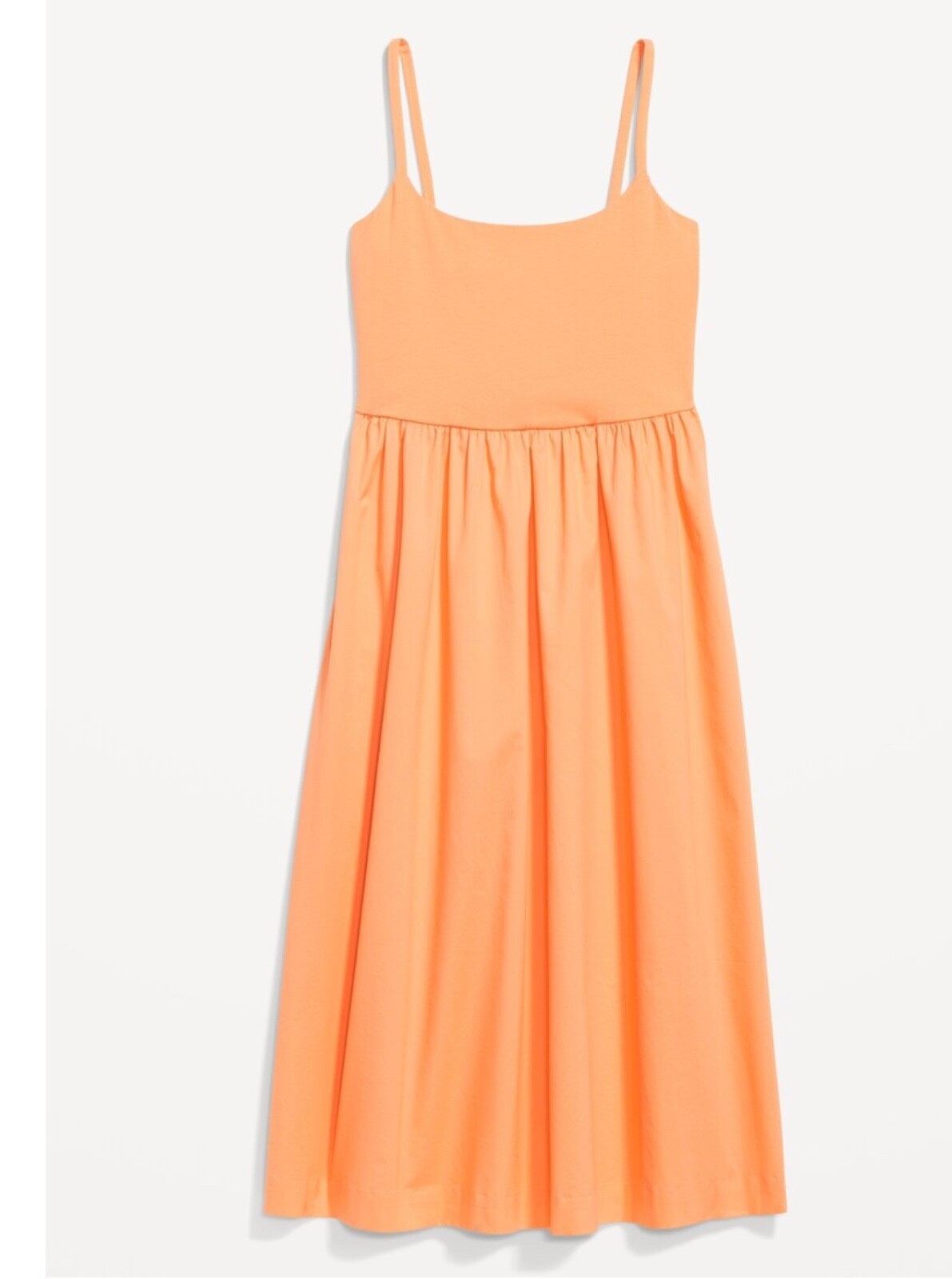 Old Navy Women’s Fit & Flare Combination Midi Cami Dress Orange Size S M MP L