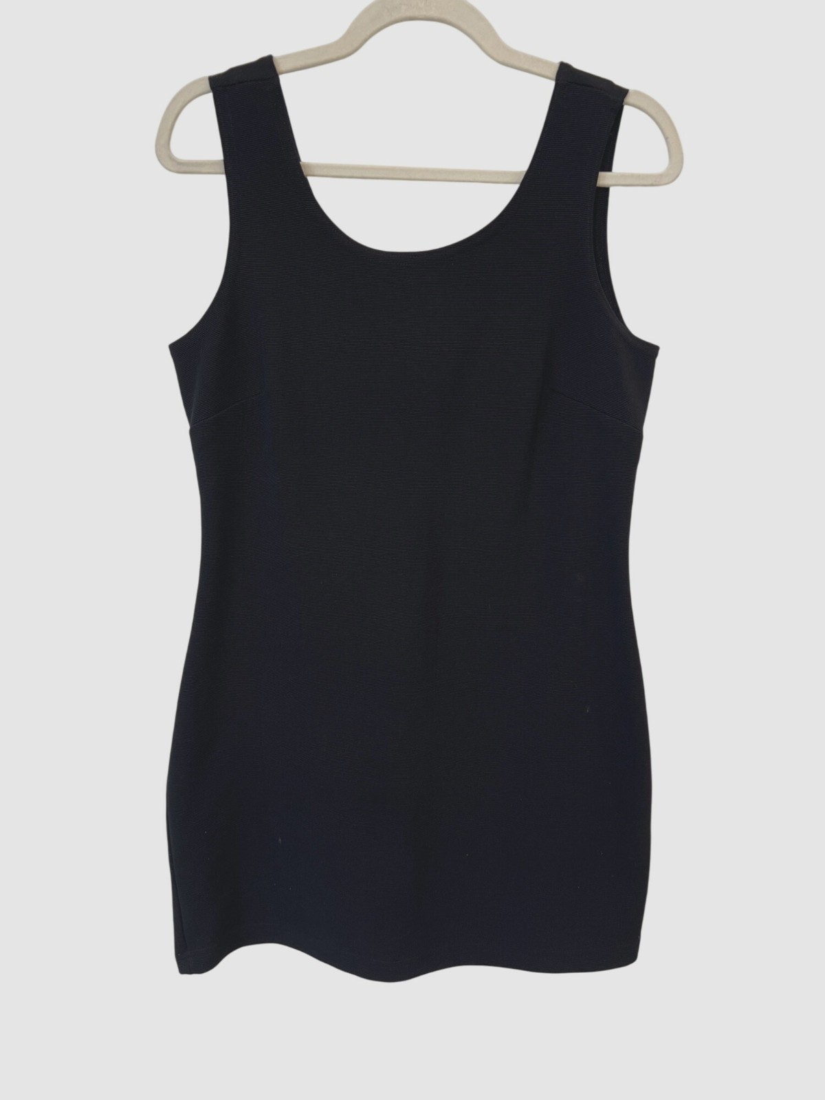 Vintage 90s Possessed Clothing Dress Size Medium Mini Bodycon Sleeveless Black
