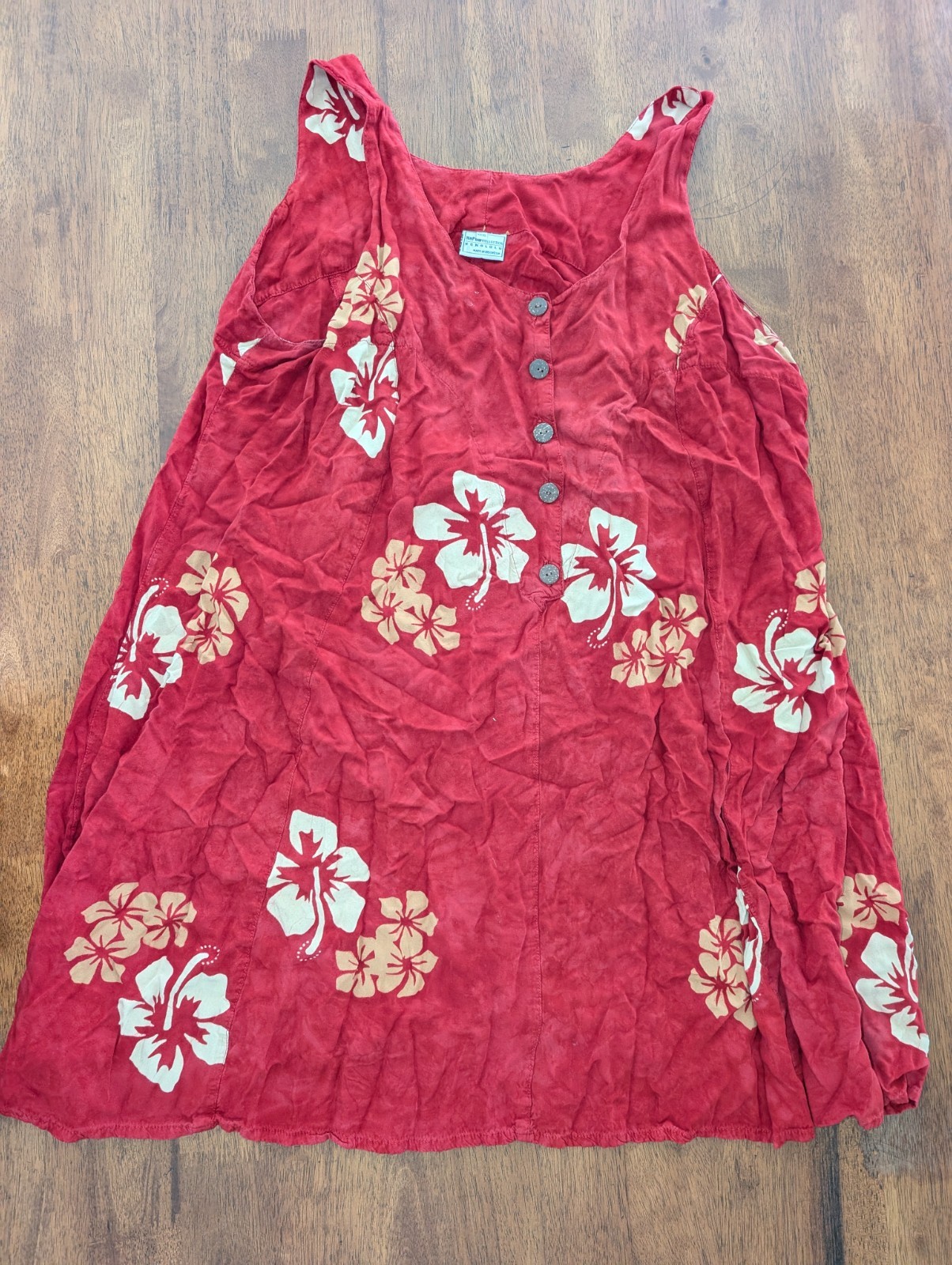 Napua Collection Honolulu Hawaiian Sundress MIDI Rayon Sz XXXL (runs Small)