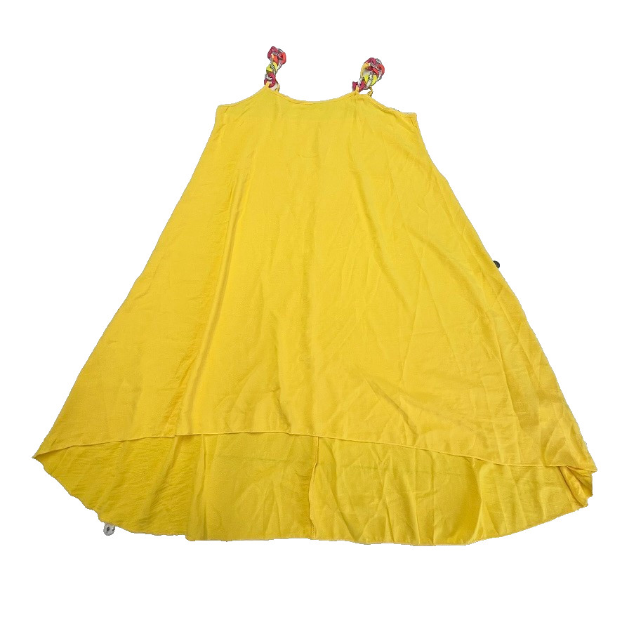 Yellow Sleeveless Chain Strap A-Line Midi Sundress Women’s Size 1X-Large NEW