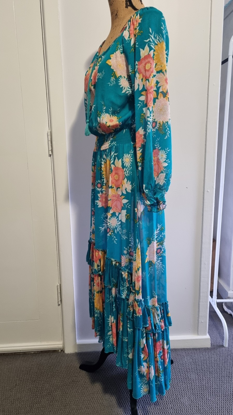 🦋Spell And The Gypsy L Jagger Teal Gown AS NEW