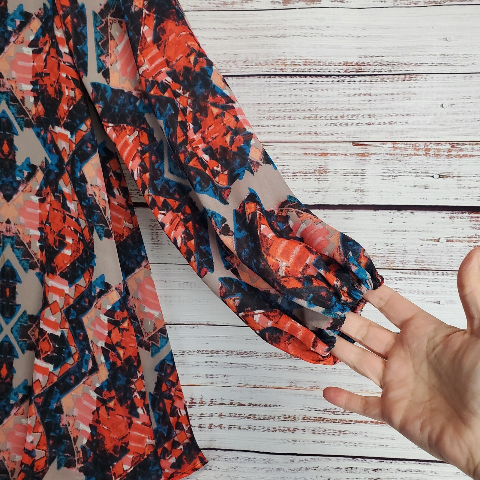 Show Me Your Mumu Kaleidoscope Jamie Tunic Dress Oversize S Boho Hippie Colorful