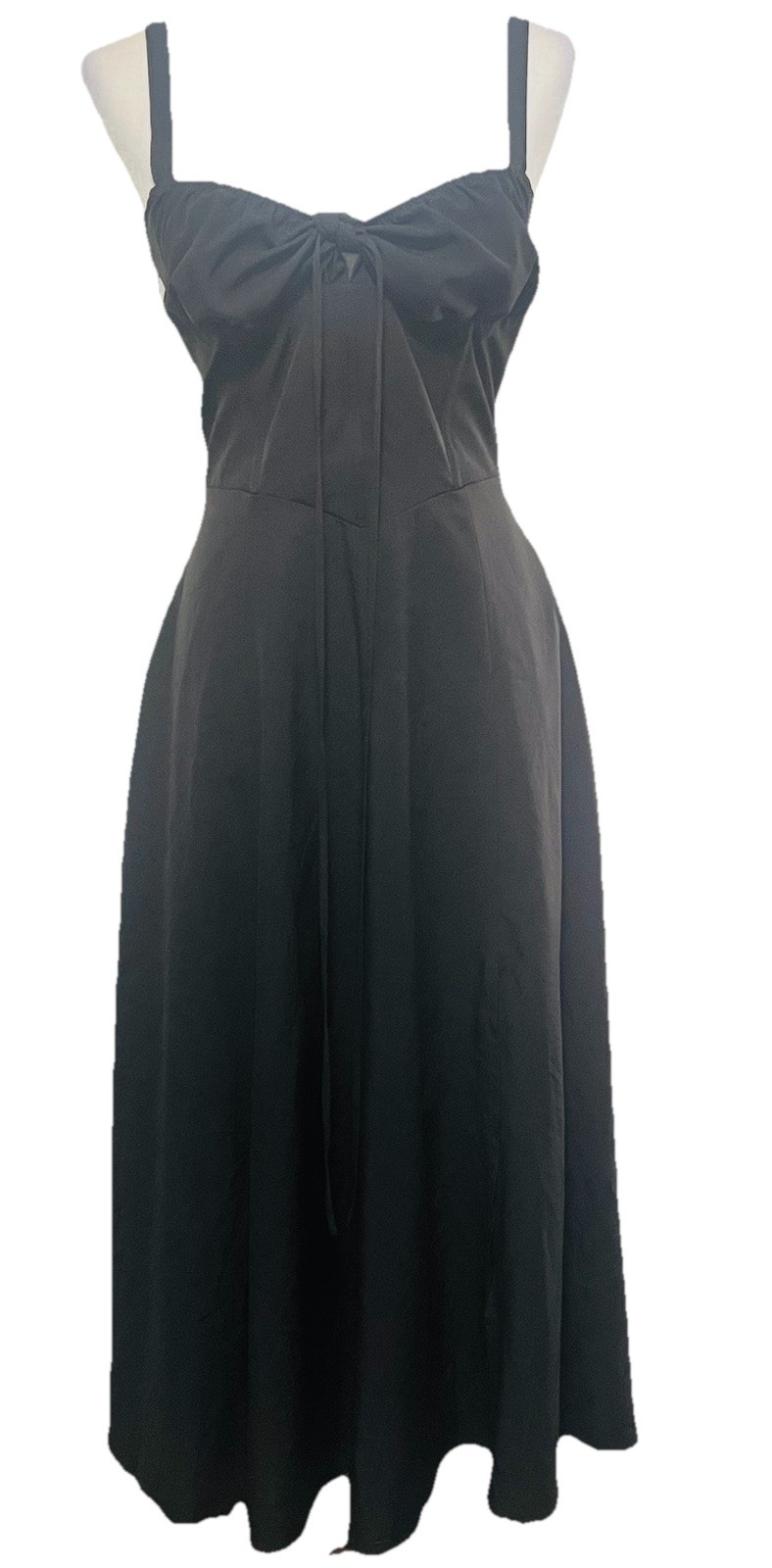 Black Whimsigoth Bustier Lace up Back Sleeveless Maxi Dress Medium Corset Event