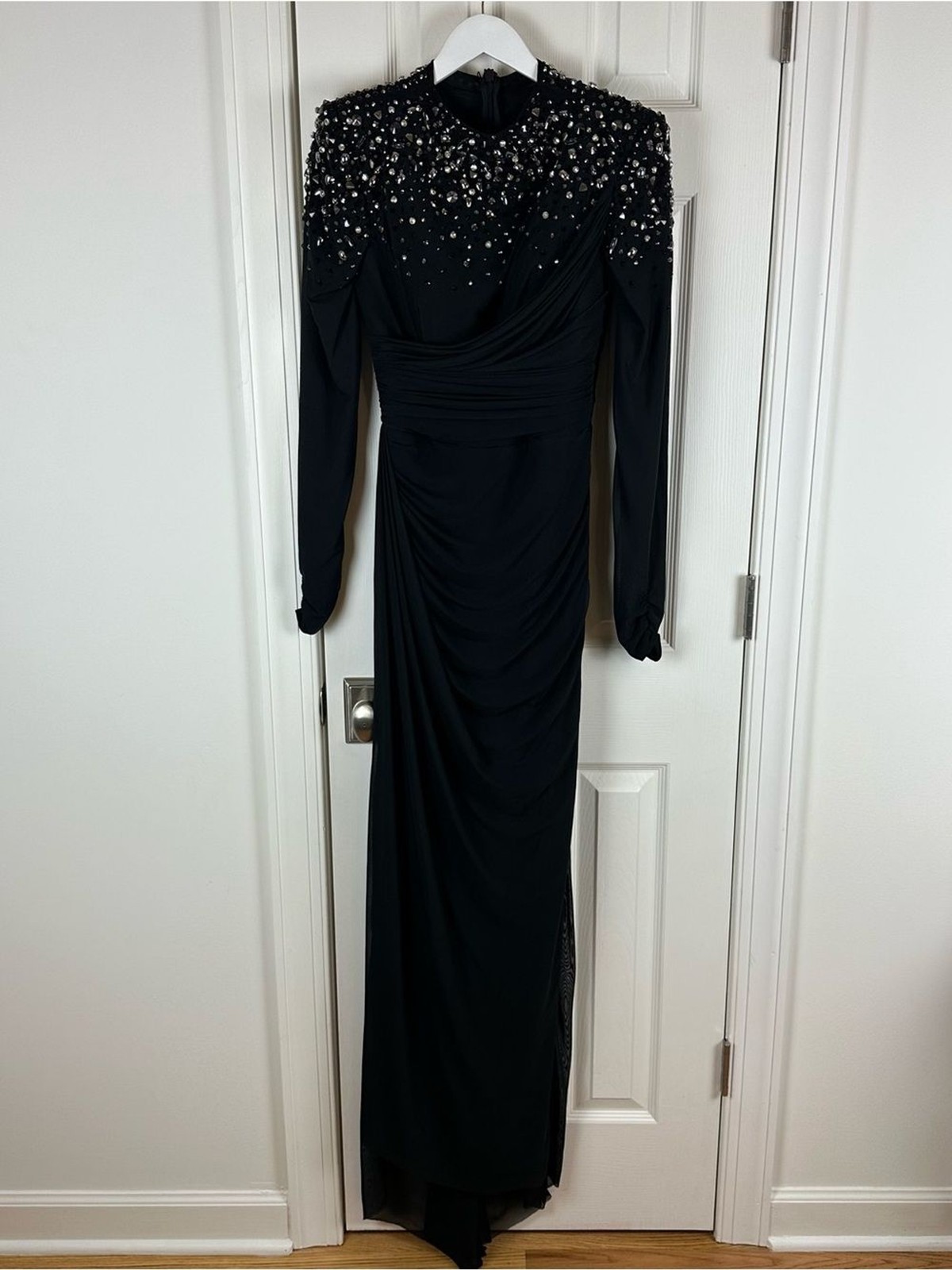 NWT Kenzel Black Embellished Evening Gown