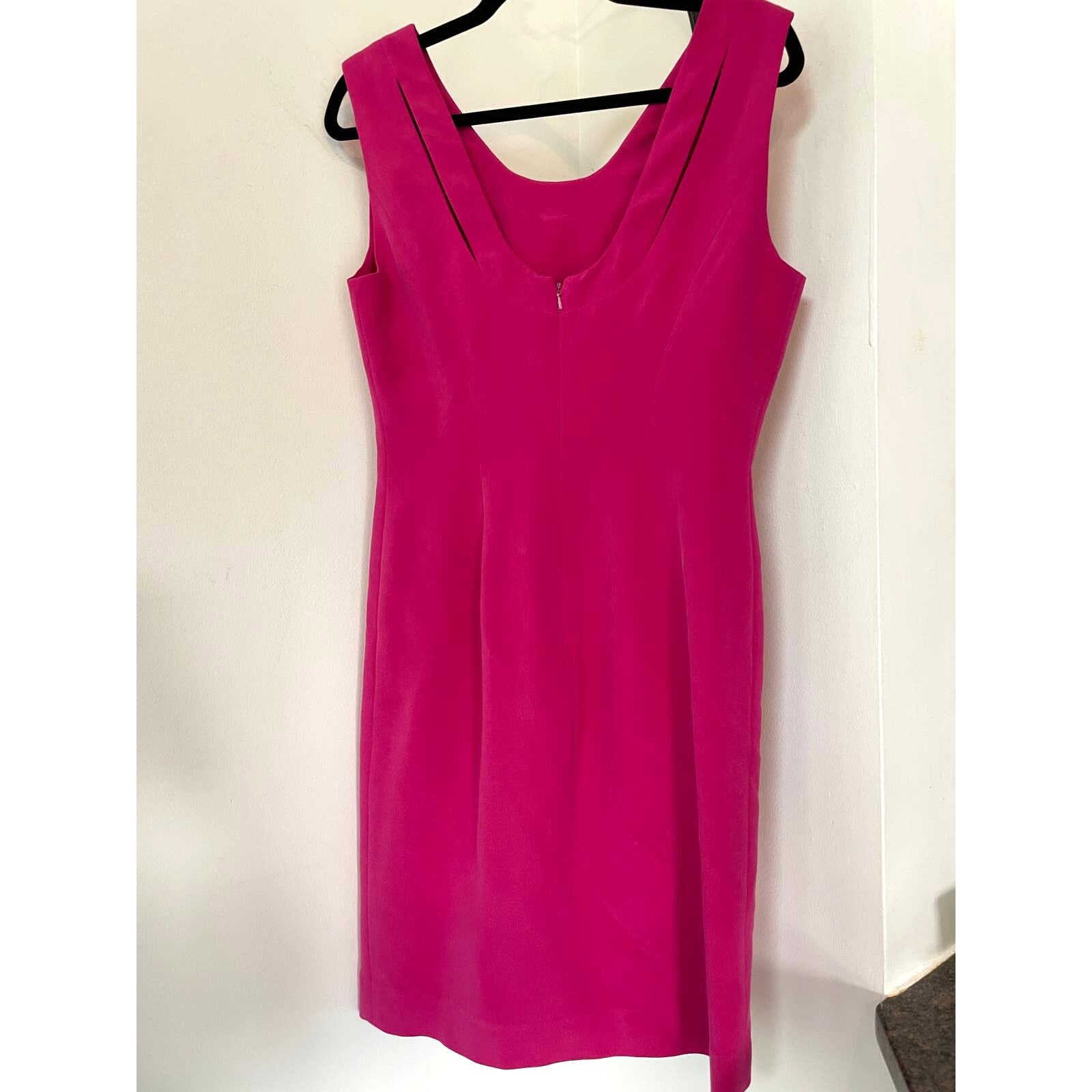 YL Hot Pink Silk Mini Dress Size 6