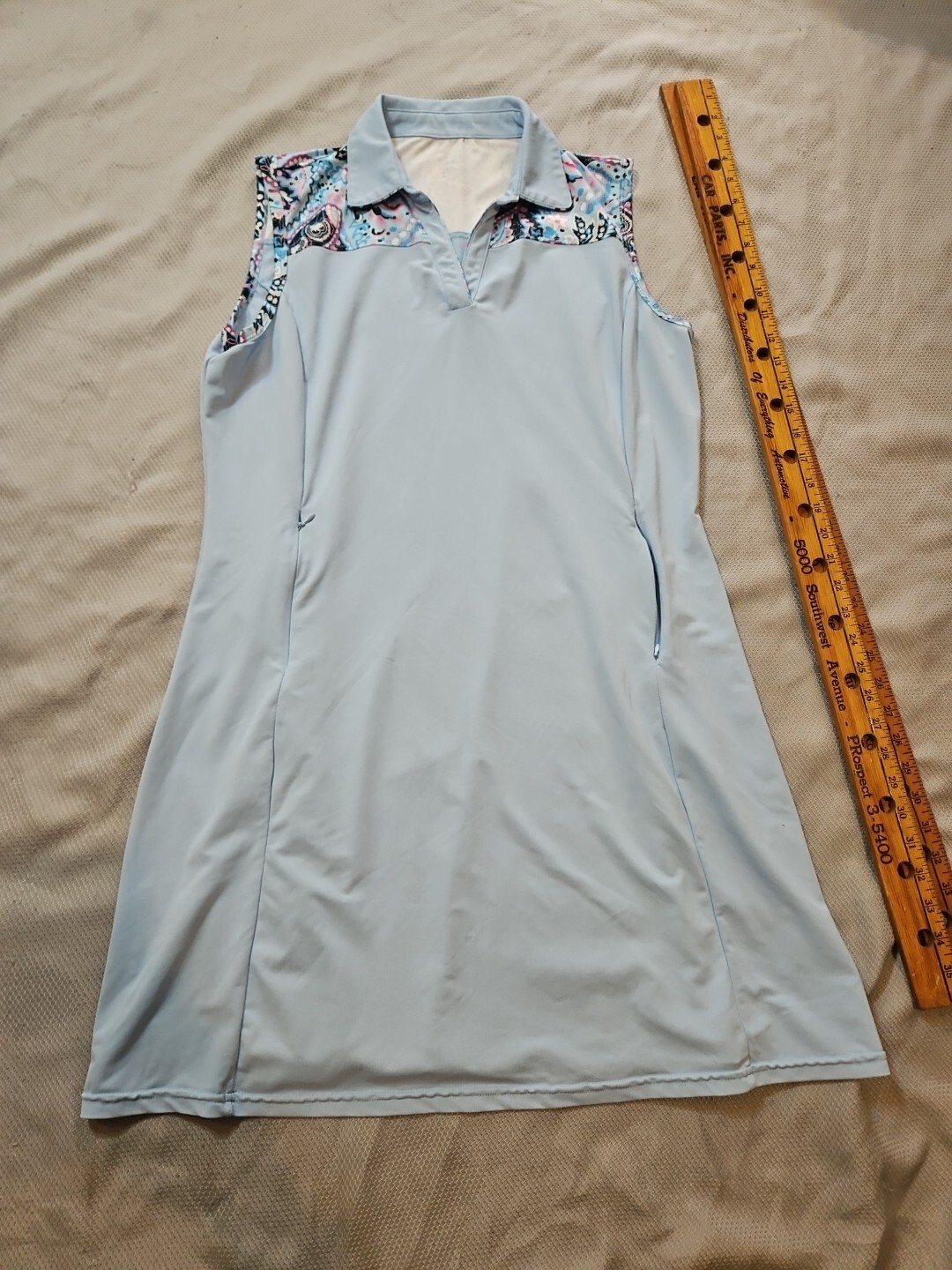 Jack Smith Quick Dry Golf Tennis Dress Lt. Blue, Med. Pockets-Free Shipping!