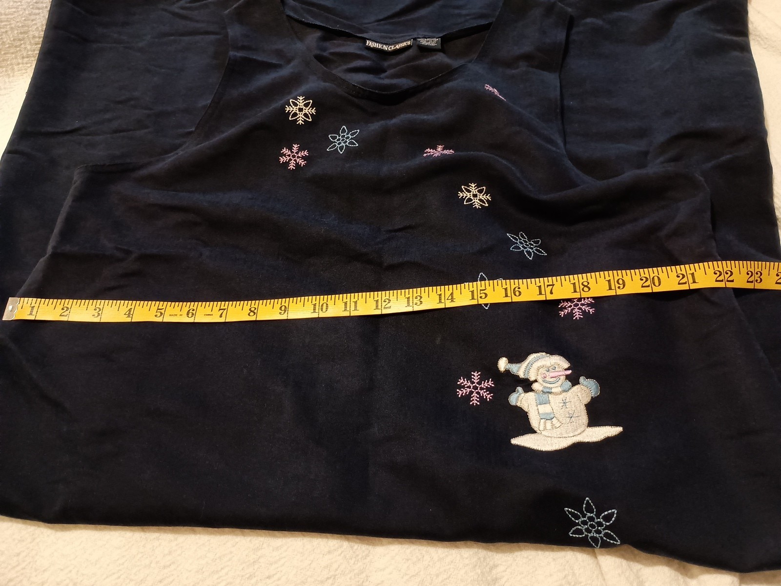 Fashion Classics Size XL Sleeveless Dress/ Jumper Holiday Winter Snowmen