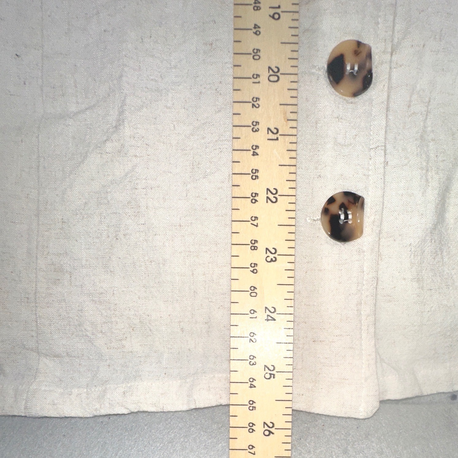 Lulus Oatmeal Linen Blend Button Front Mini Dress Cream Womens Size S