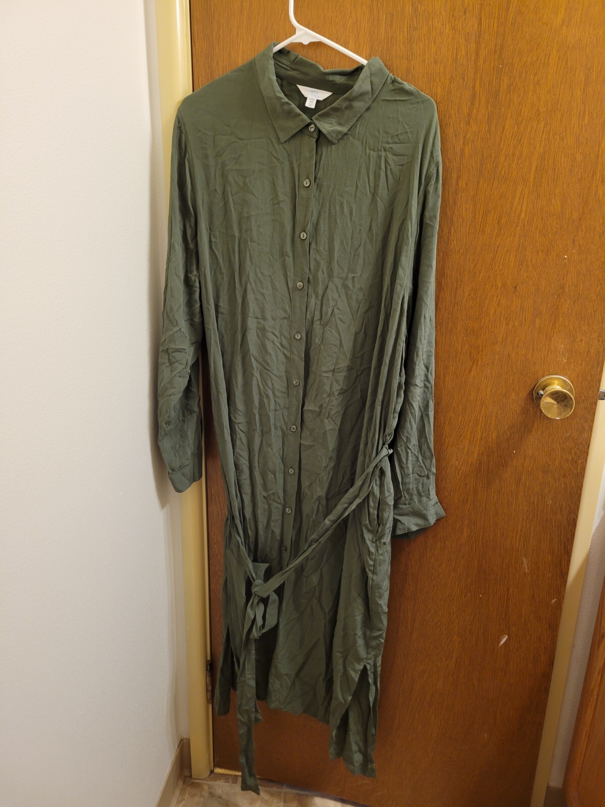 Womens Plus Size XxXL 22 Time And Tru Belted ButtonDress *wrinkled* Minimalist