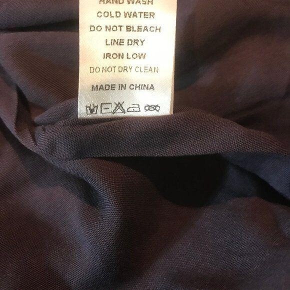 NWT Promesa Womens Vintage Inspired Dark Navy With Copper Striping Dress Peasant