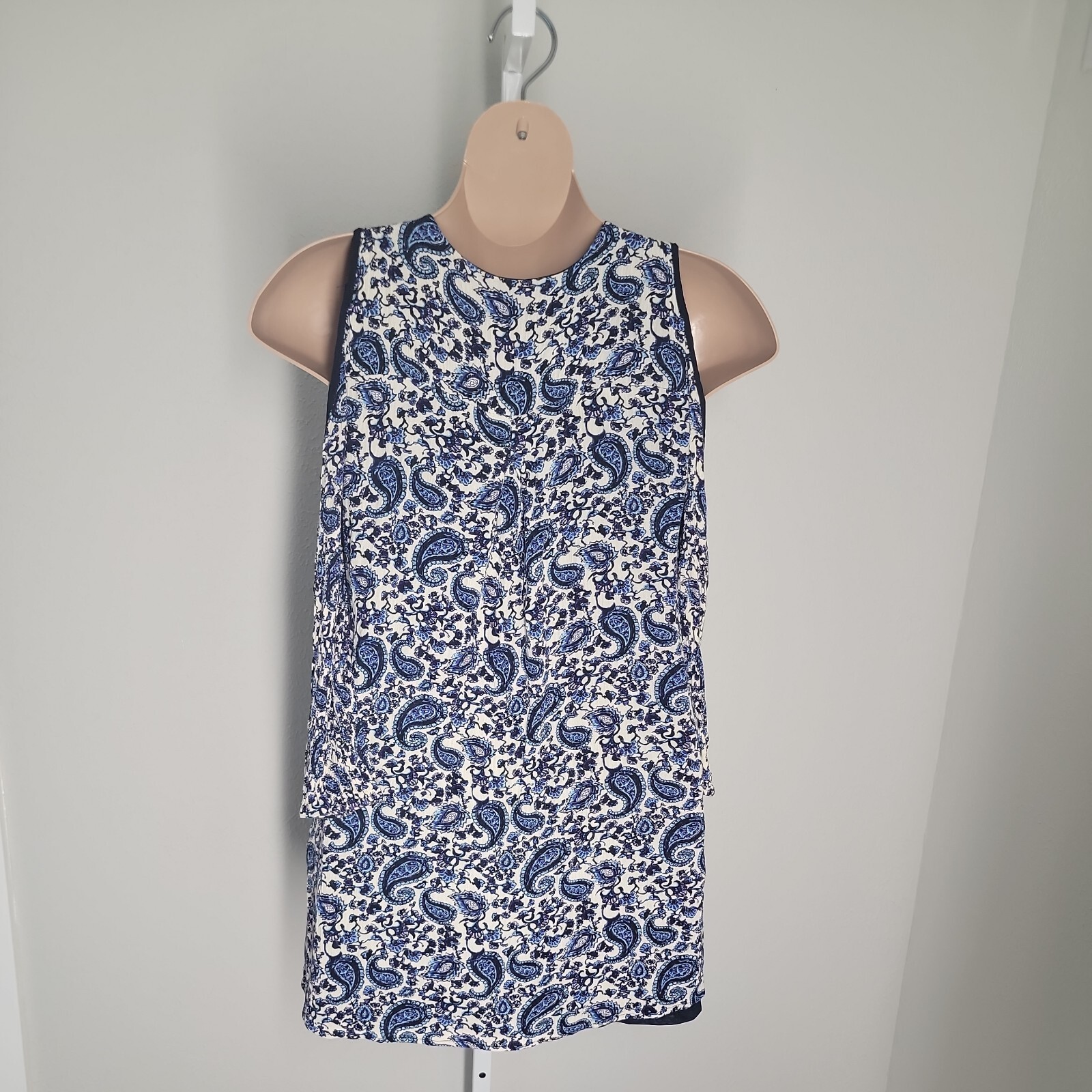 Beige by Eci Cold Shoulder Classy Lined Dress ~ Sz 1X ~ Knee Length ~ Blue