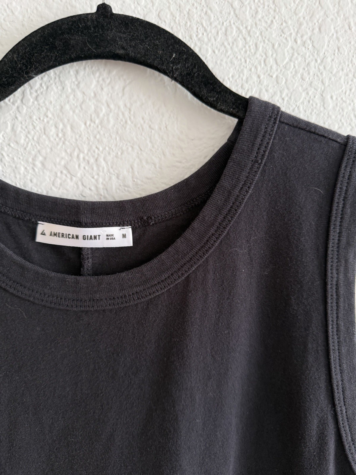 American Giant Muscle Tee Mini Midi Dress Black Size Medium Midweight Cotton