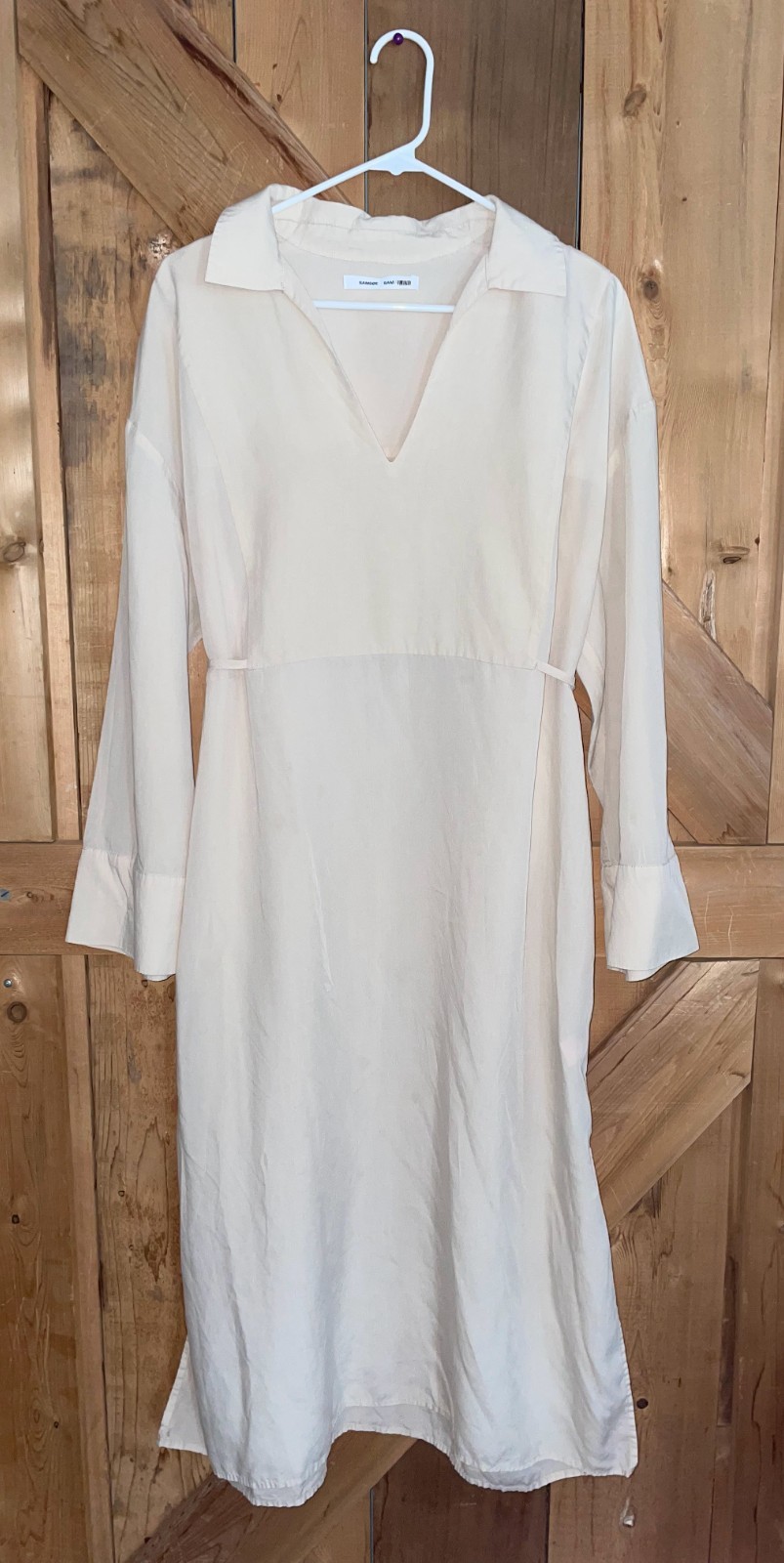Samsoe Samsoe Emy Long Dress in Brown Rice Size L Lagenlook, Minimal