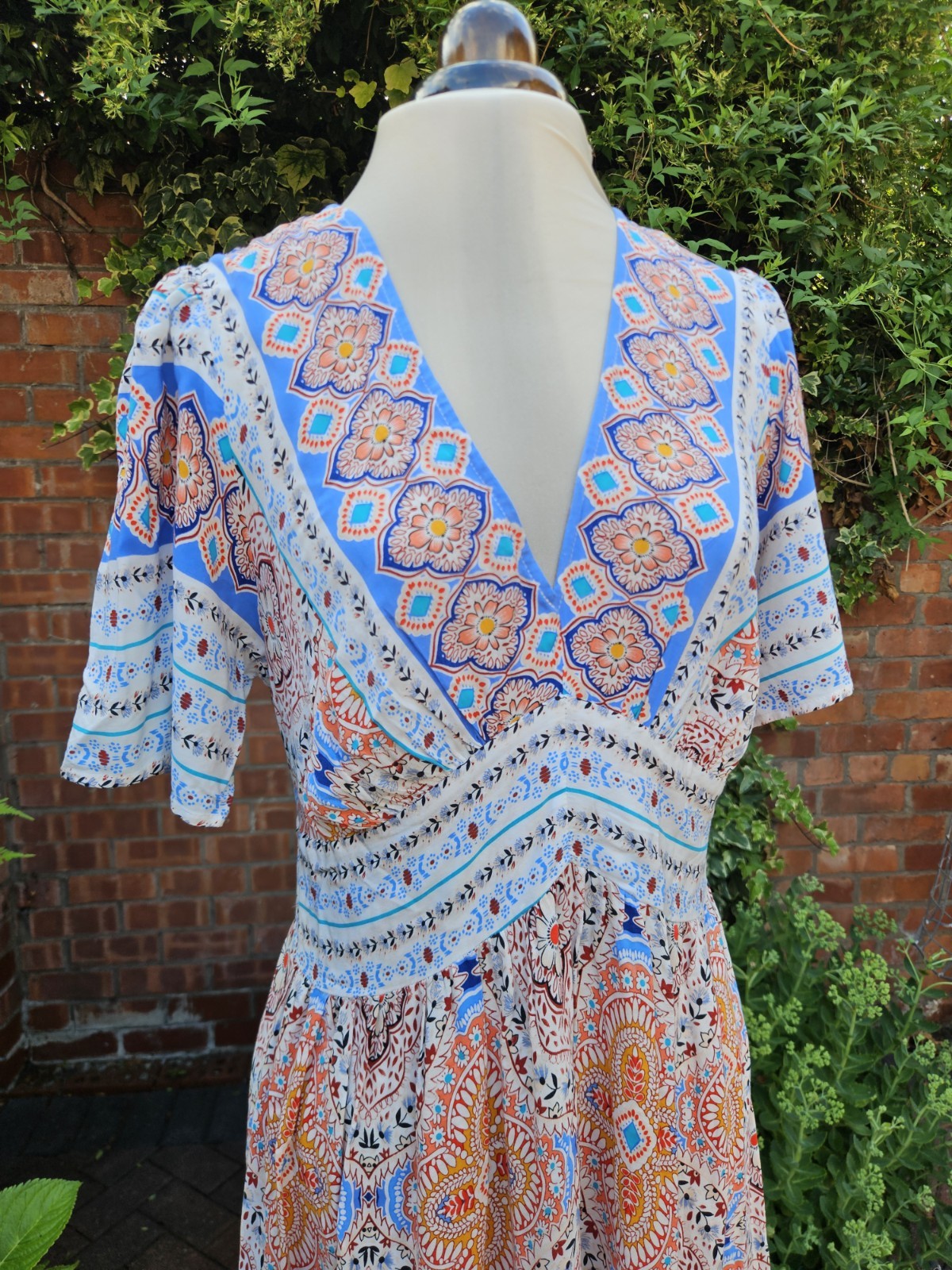 Floaty Boho 70s Style Breathable Summer Holiday Festival Dress Hippie Folk 14