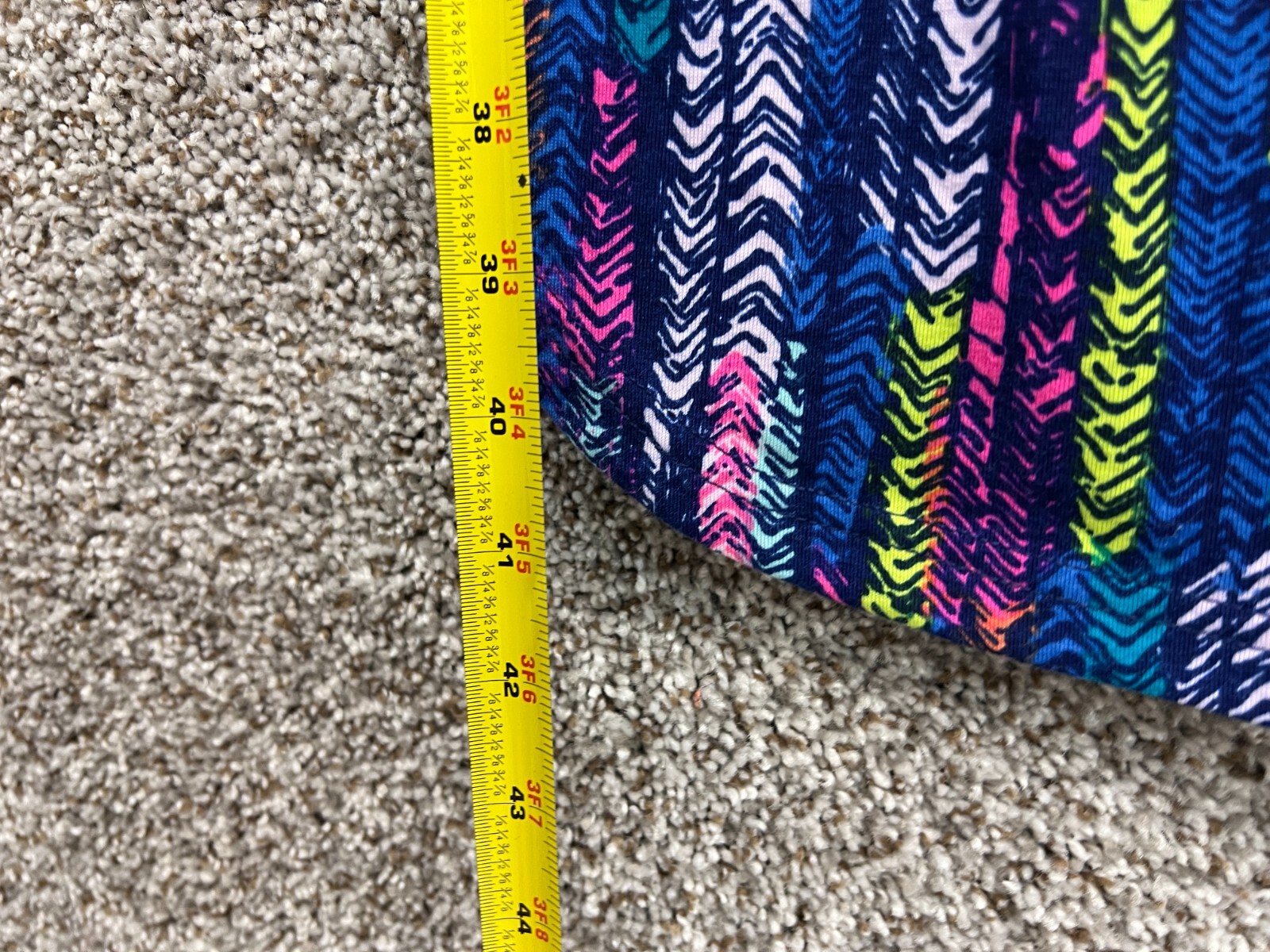 Route 66 Strapless Dress Multicolor Feather Chevron Print Smocked Waist Size XL