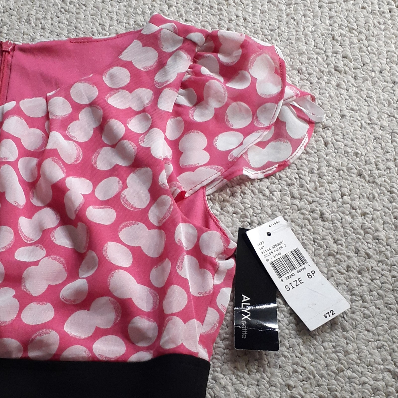 ALYX petite Bodycon Dress 8P Back Zipper Buckle Accent Waist